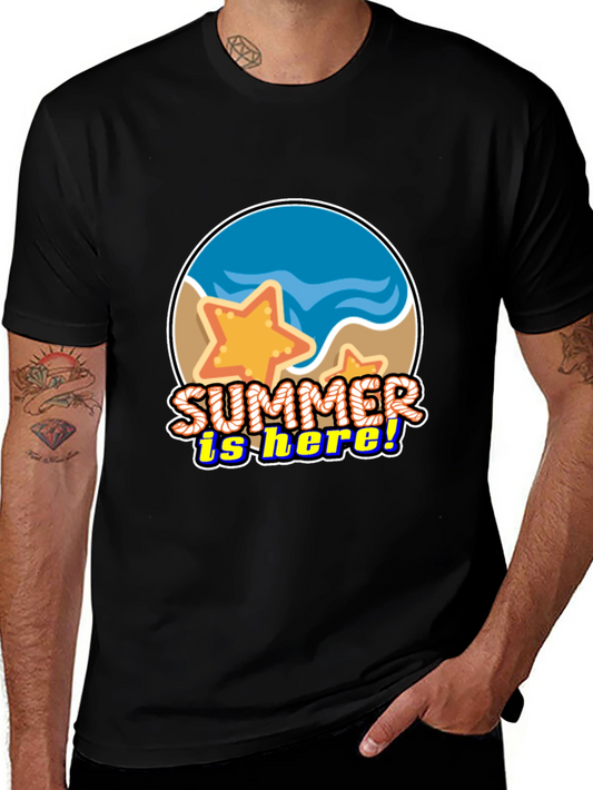 Summer is Here! Graphic T-Shirt - Beach Starfish Design