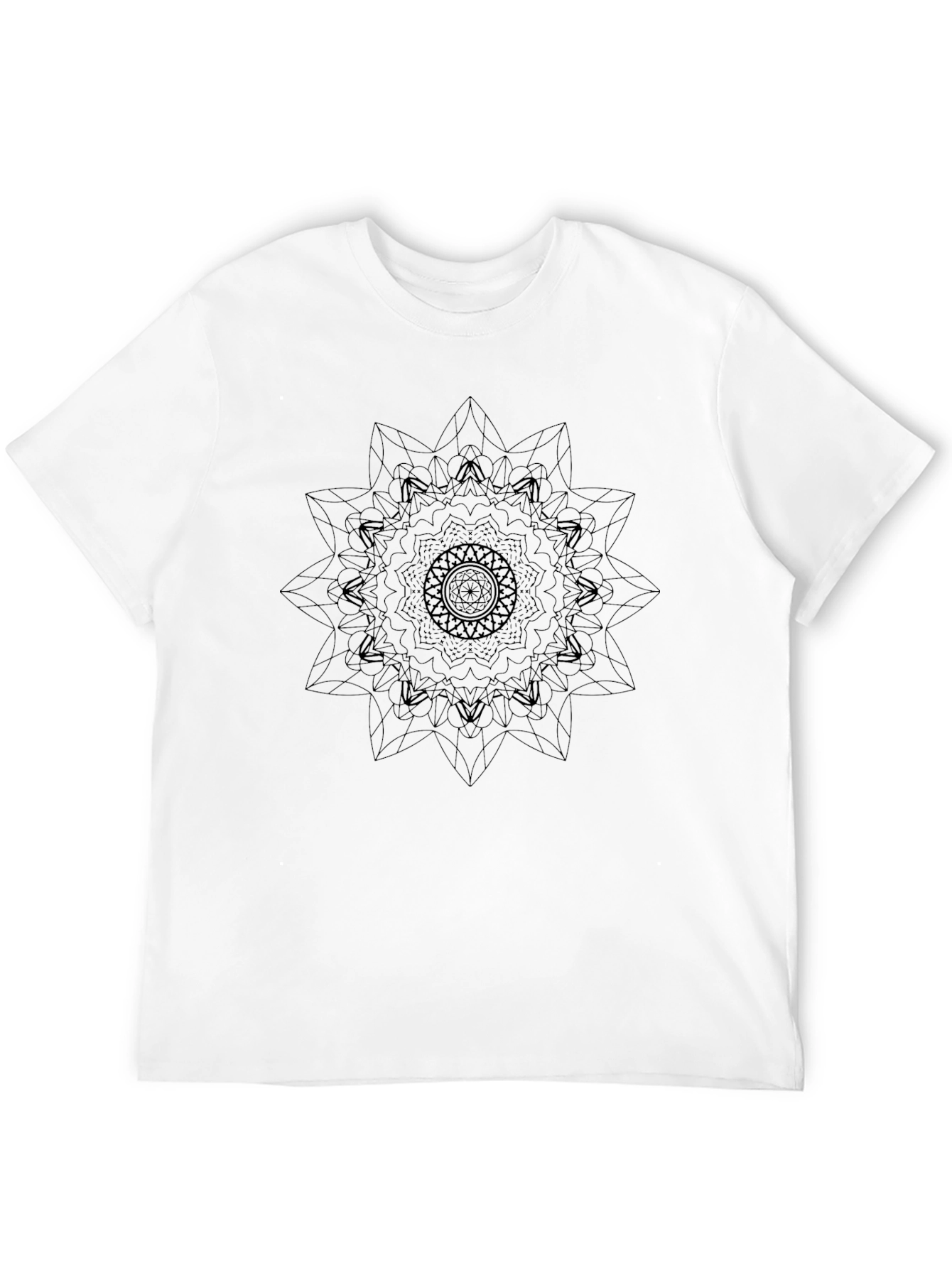 Mandala Graphic Print Black T-Shirt