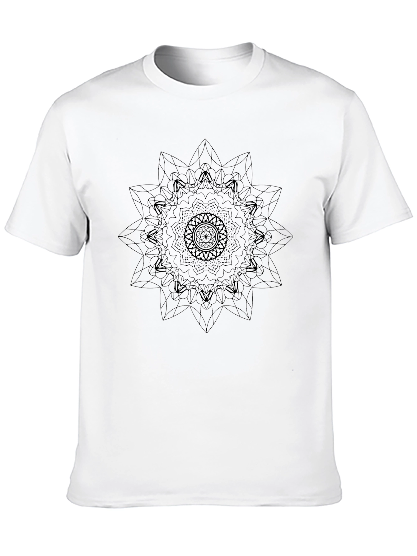 Mandala Graphic Print Black T-Shirt