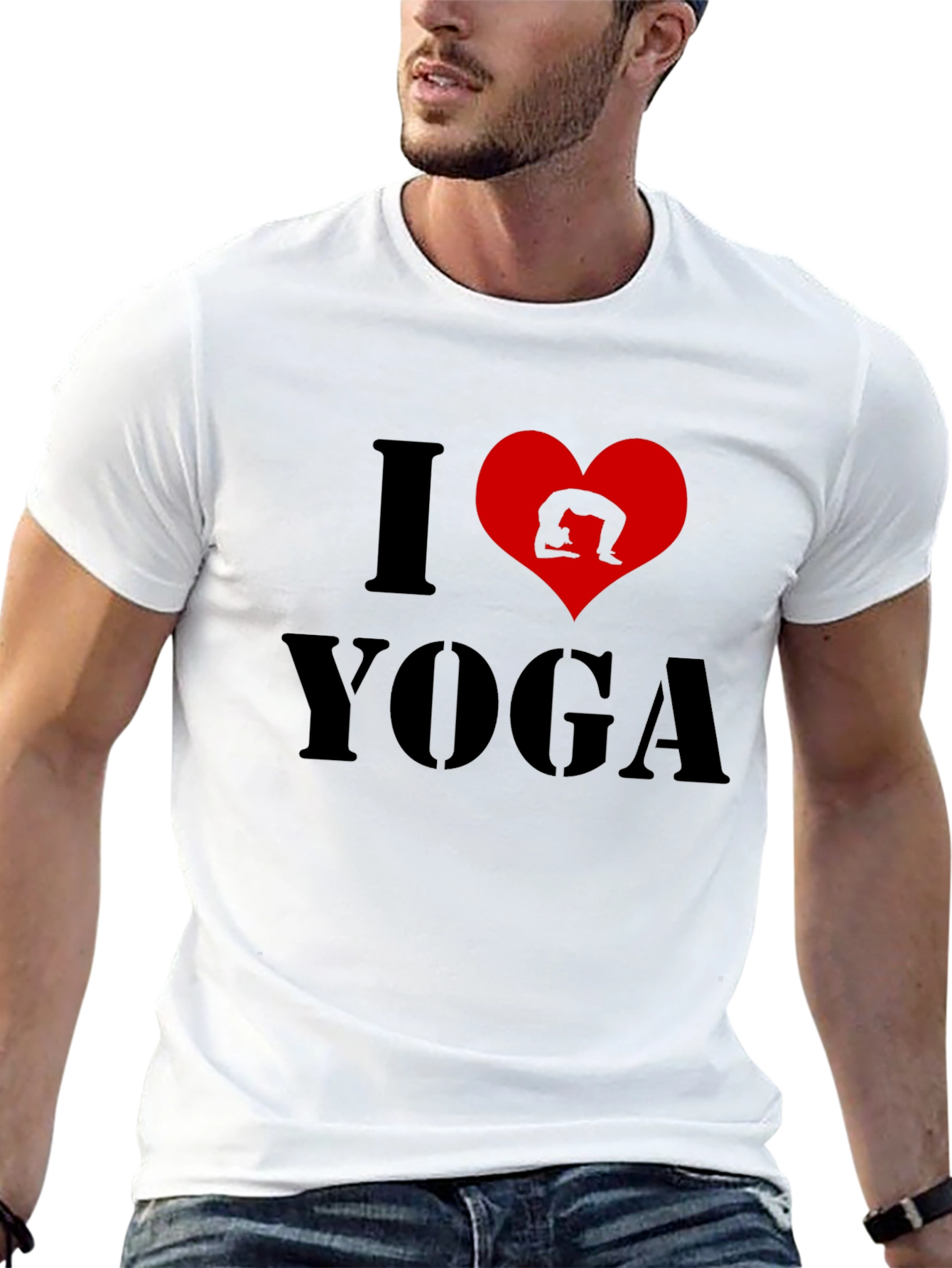 I Love Yoga Black T-Shirt