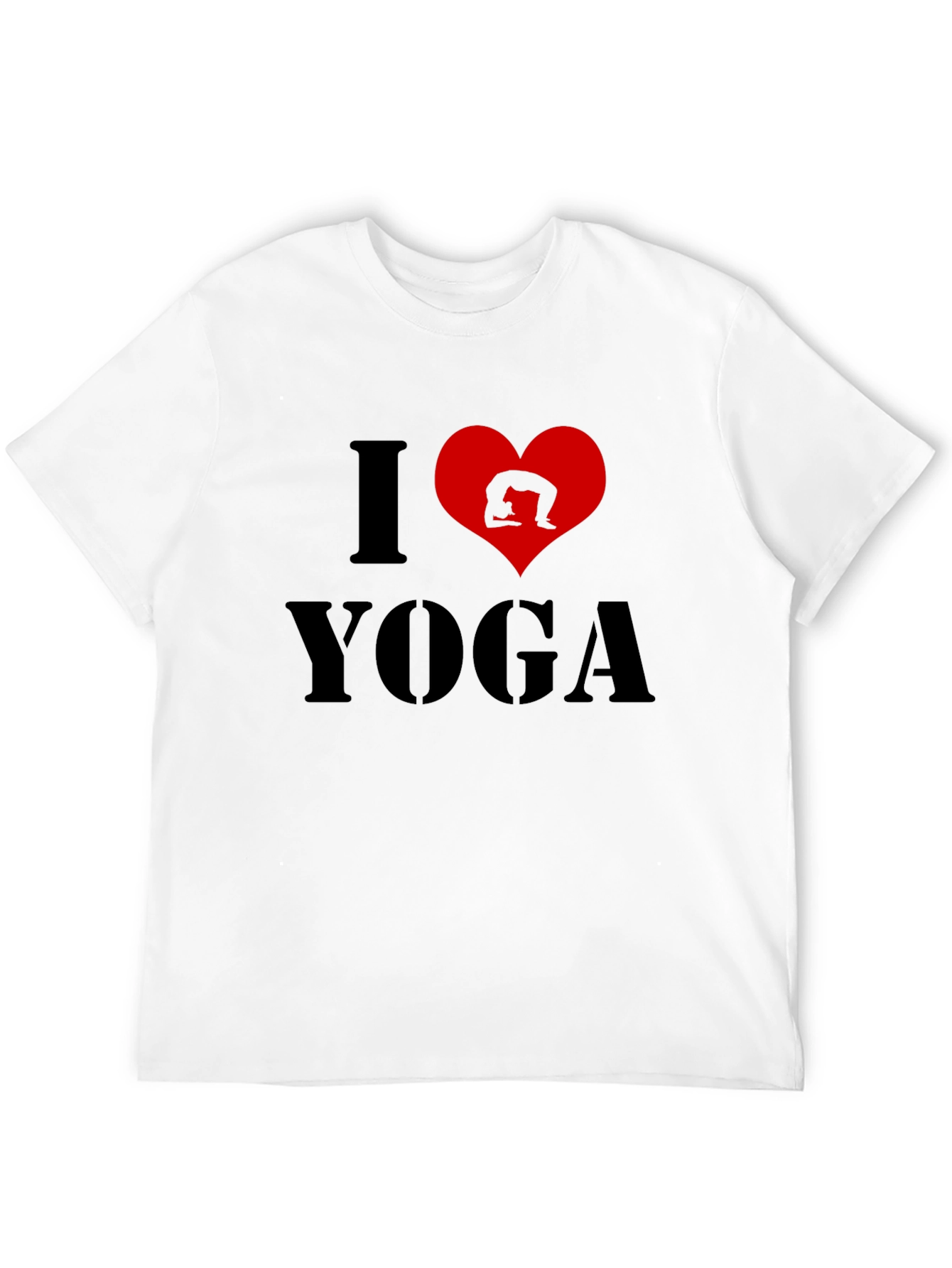 I Love Yoga Black T-Shirt