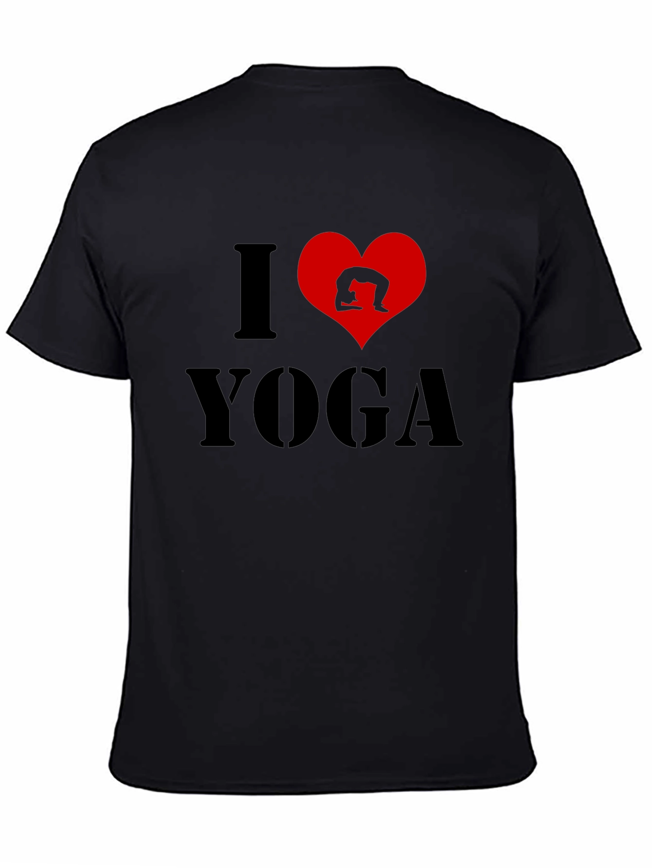 I Love Yoga Black T-Shirt