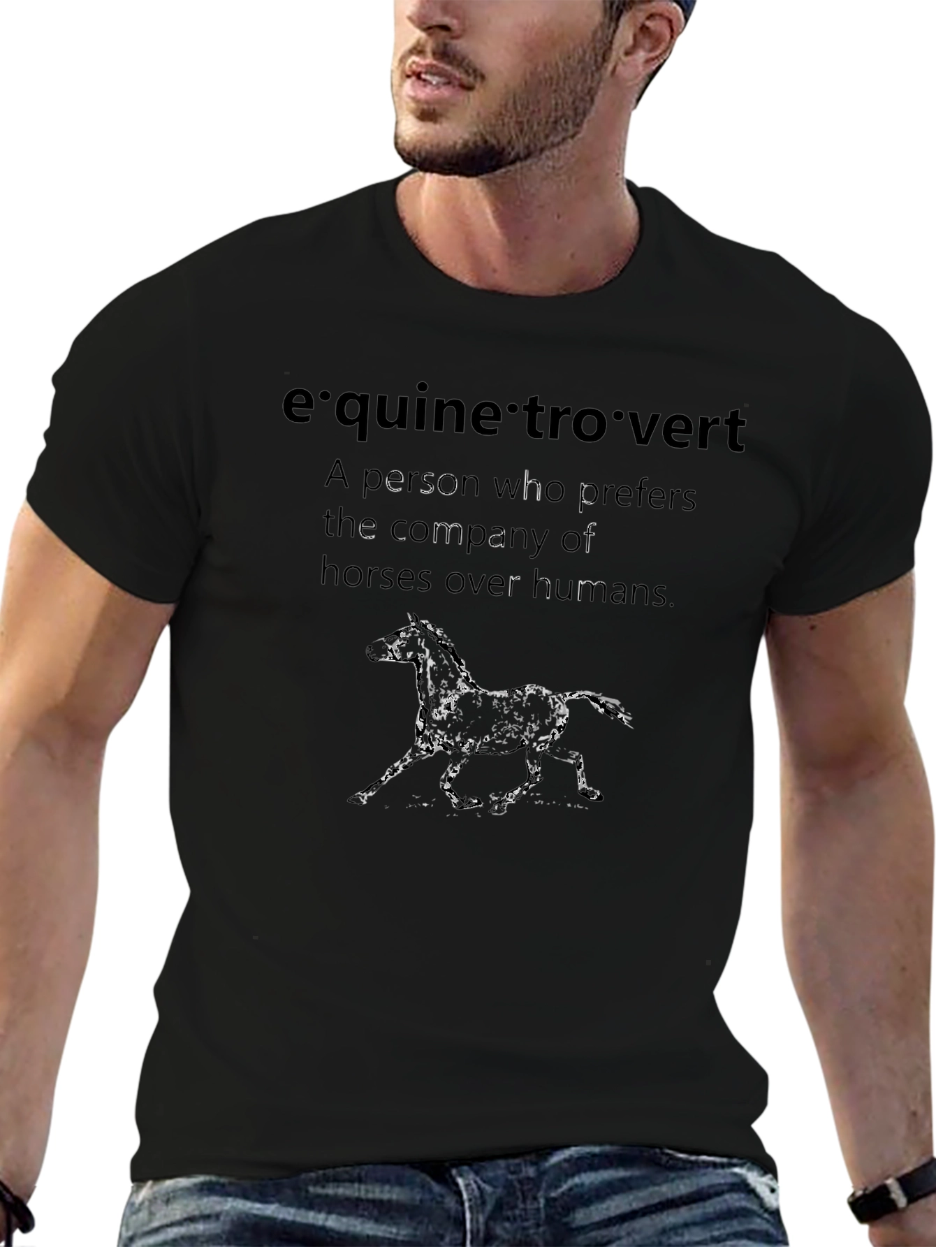 Equine Introvert Graphic Tee - Horse Lover Shirt