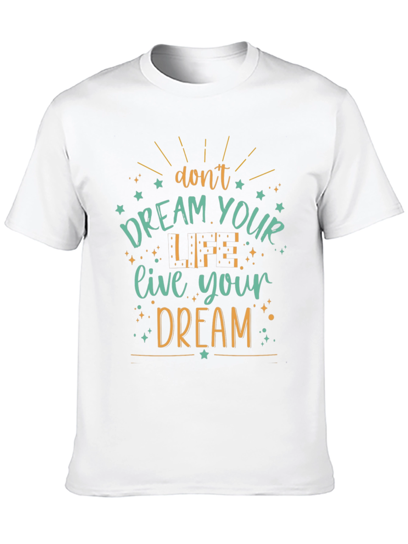Inspirational Dream Graphic Tee - Soft Black Cotton Blend