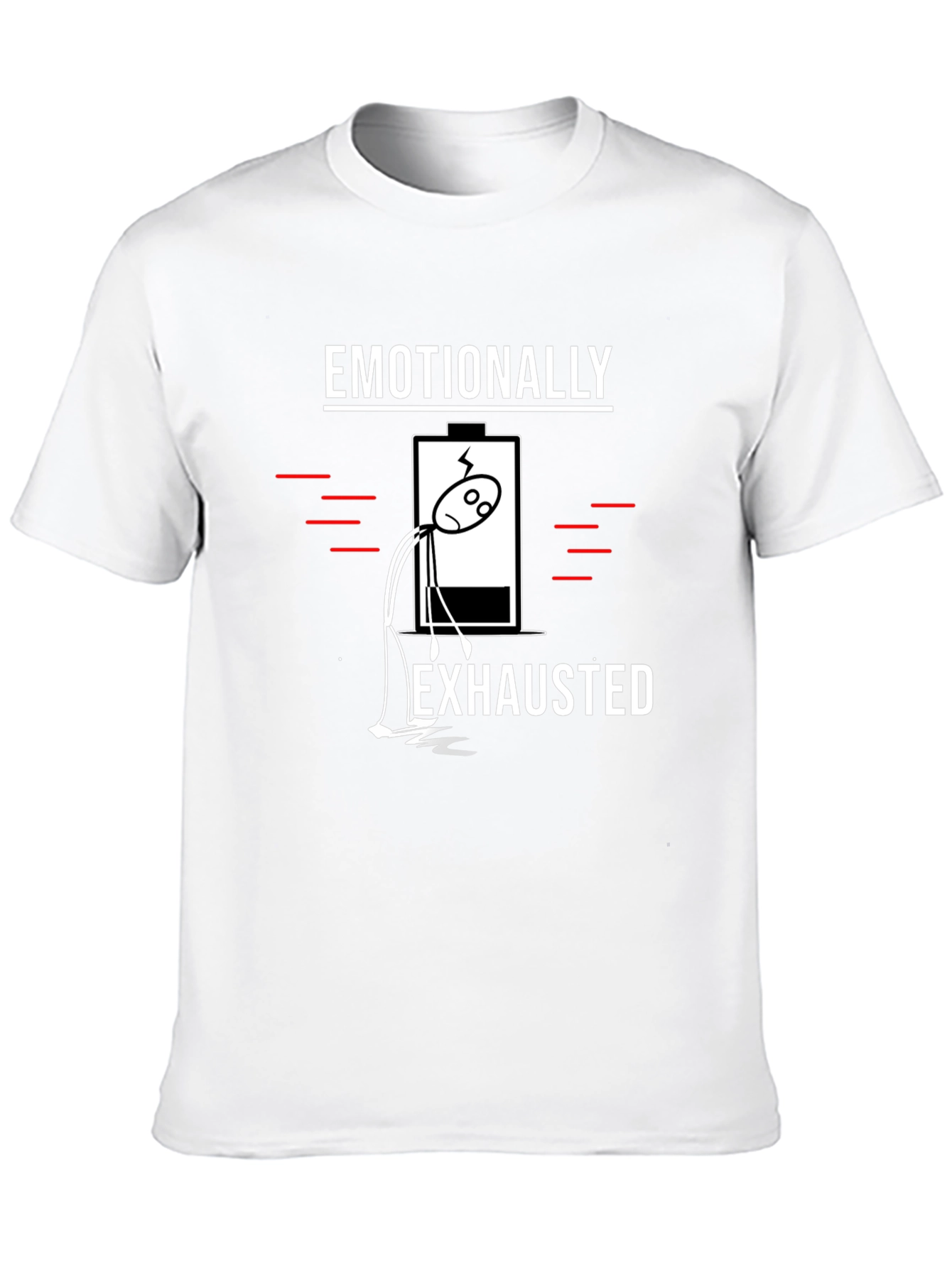 Emotionally Exhausted Graphic T-Shirt - Black