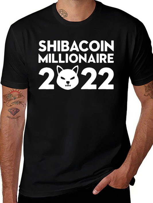 Shibacoin Millionaire 2022 Black T-Shirt