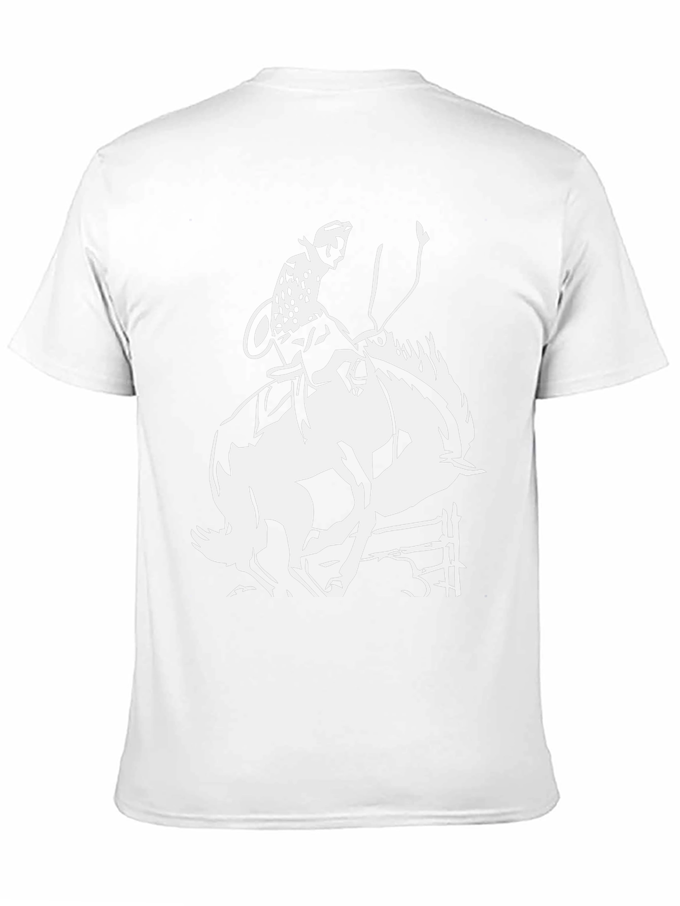 Cowboy Riding Bucking Bronco Graphic T-Shirt