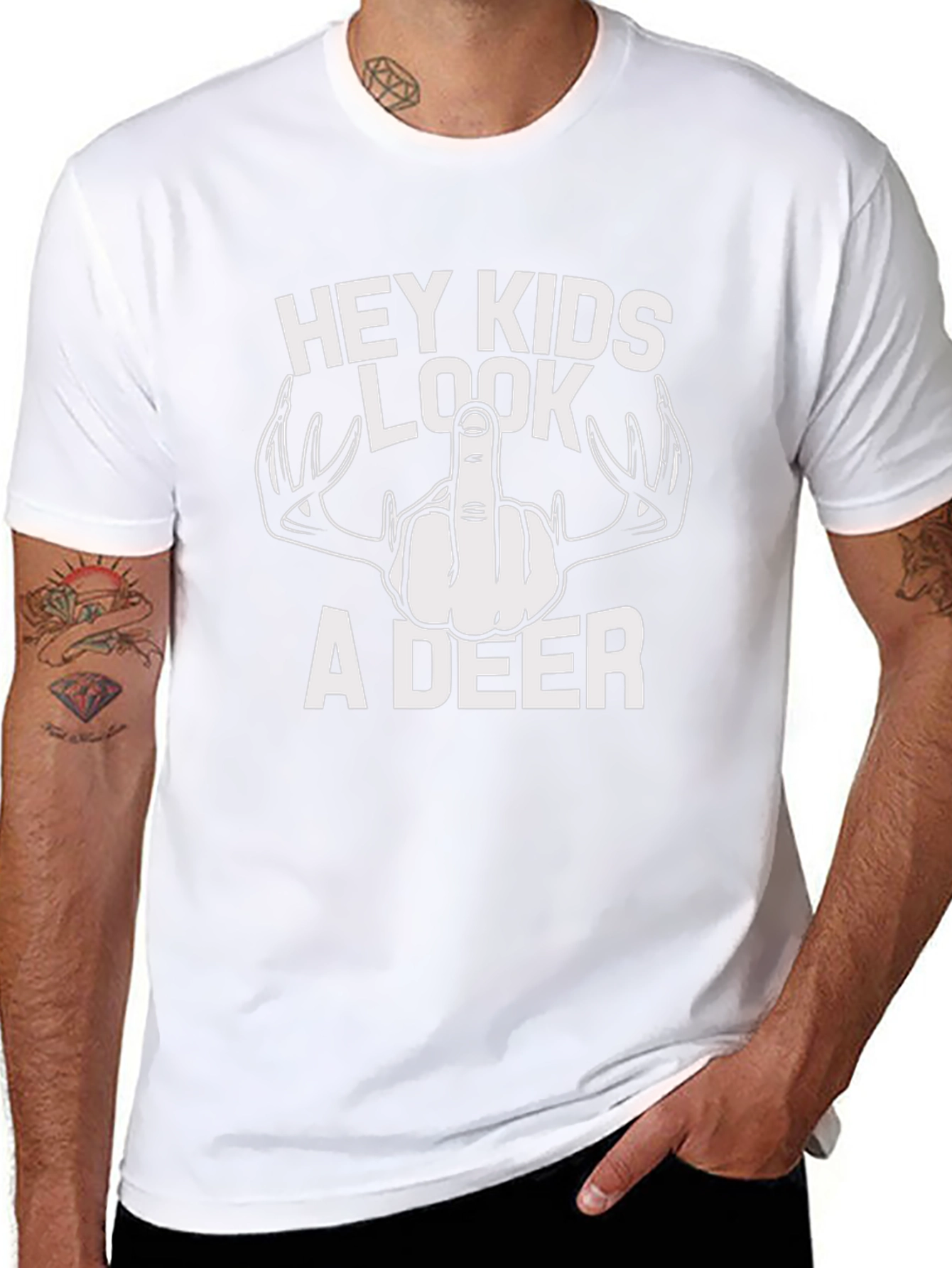 Hey Kids Look A Deer Offensive Humor T-Shirt