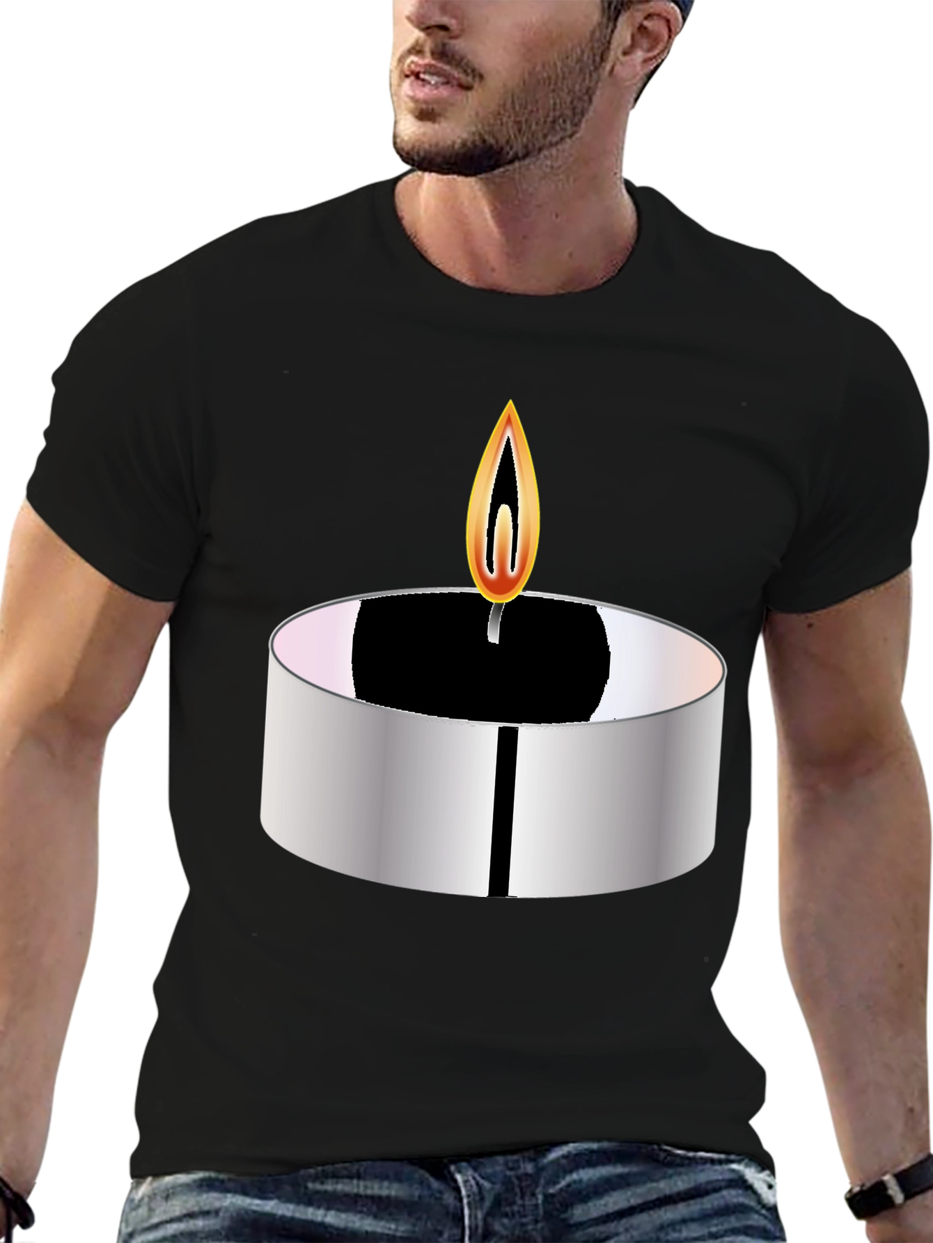 Candle Graphic T-Shirt - Modern Tee