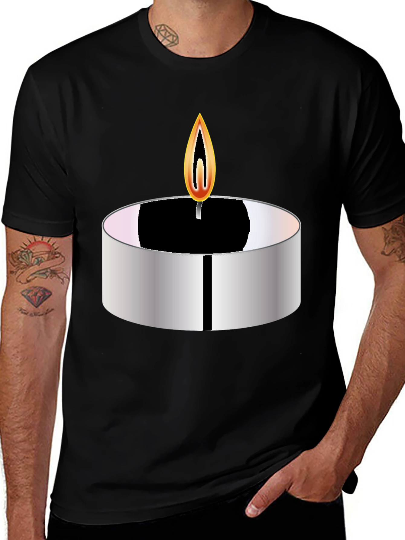 Candle Graphic T-Shirt - Modern Tee
