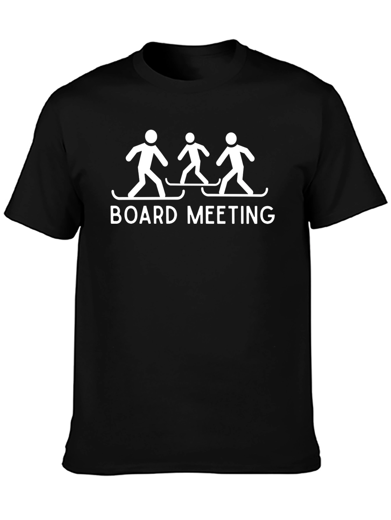 Board Meeting Skiing T-Shirt Funny Winter Graphic Tee