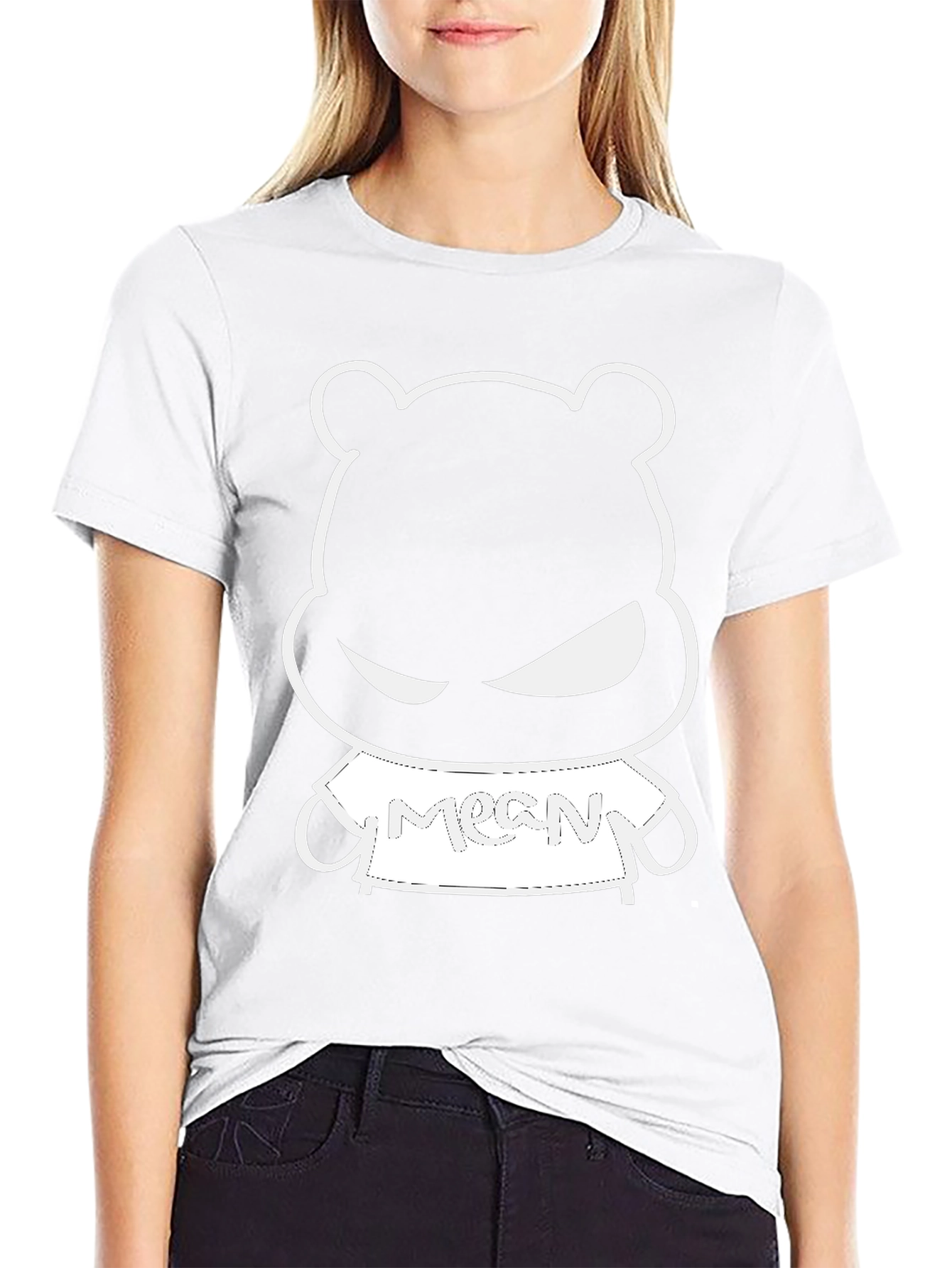 Mean Bear Graphic Tee - Black Casual Shirt