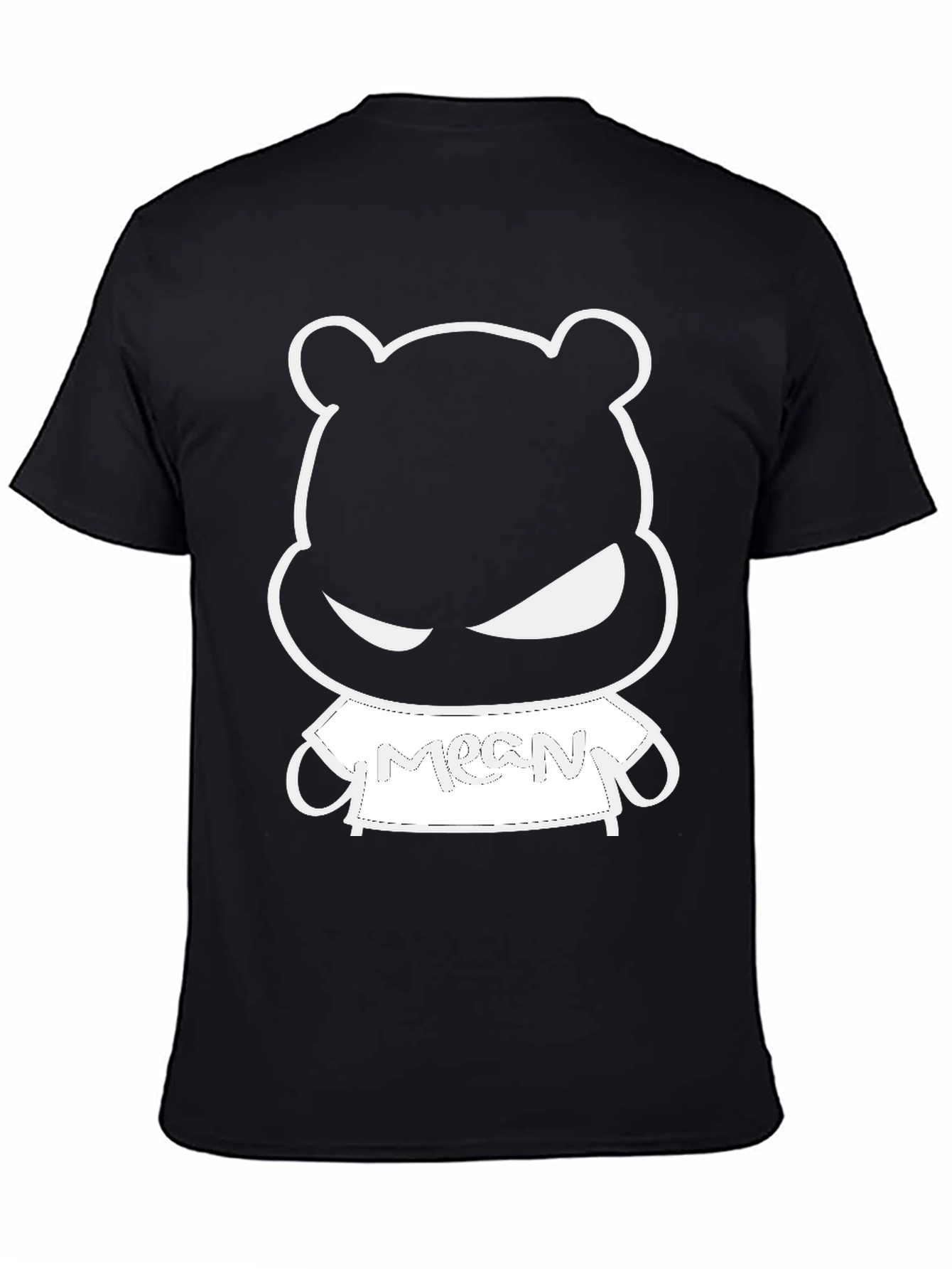 Mean Bear Graphic Tee - Black Casual Shirt