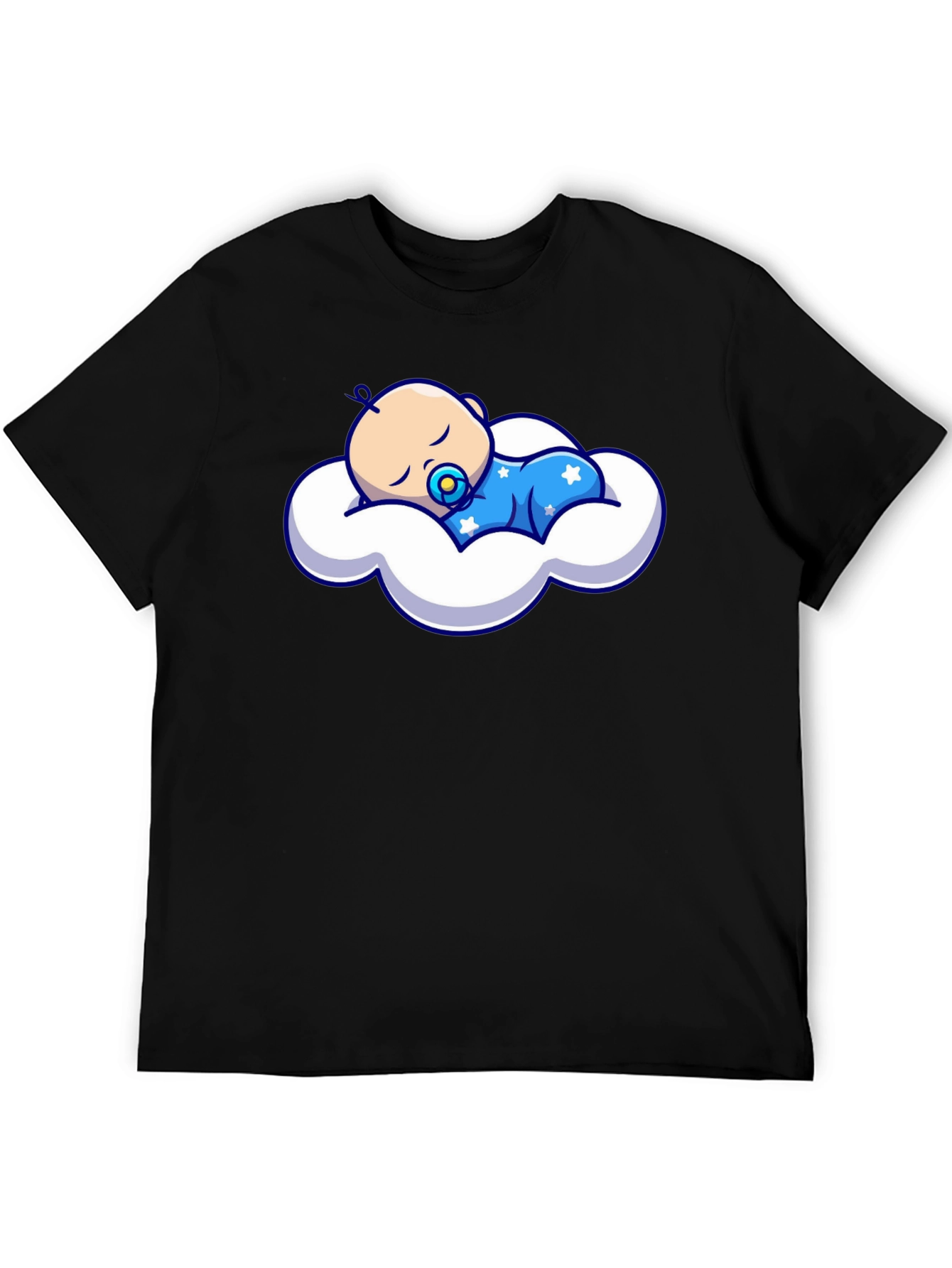 Cute Baby Sleeping on Cloud Graphic Tee