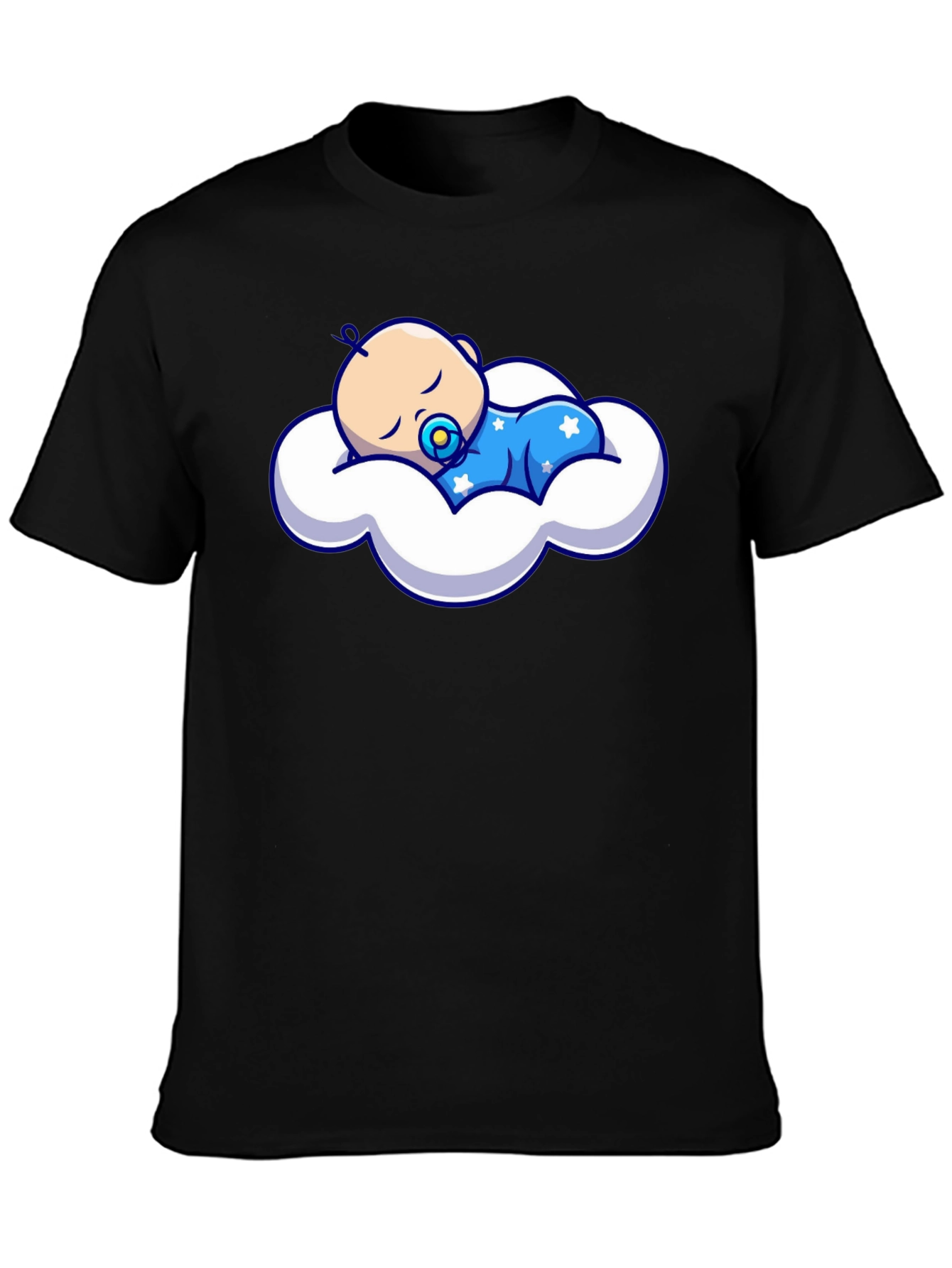 Cute Baby Sleeping on Cloud Graphic Tee