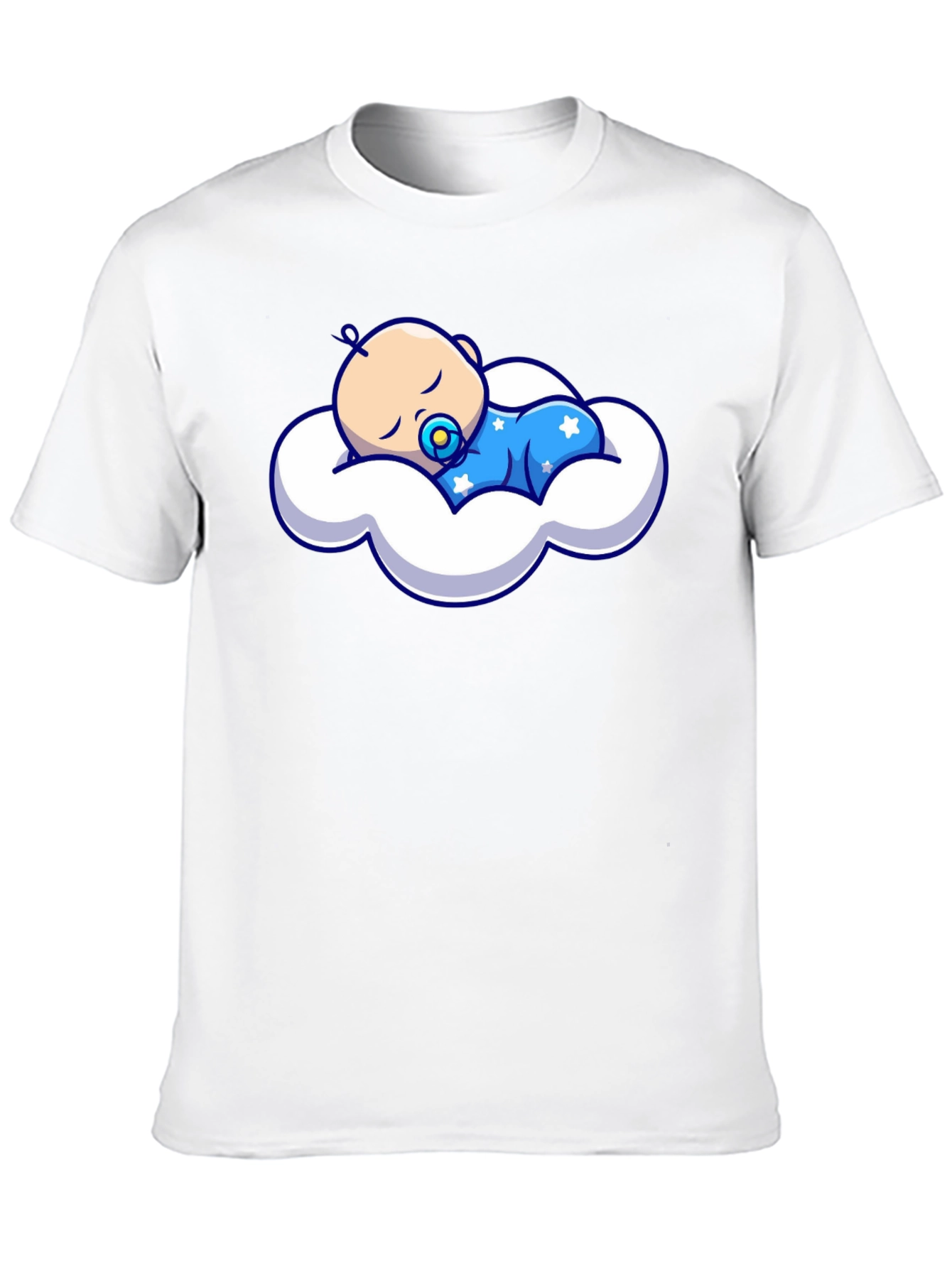 Cute Baby Sleeping on Cloud Graphic Tee