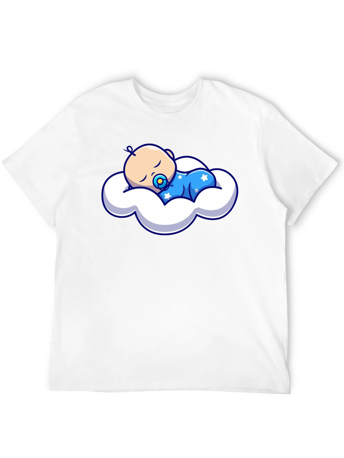 Cute Baby Sleeping on Cloud Graphic Tee