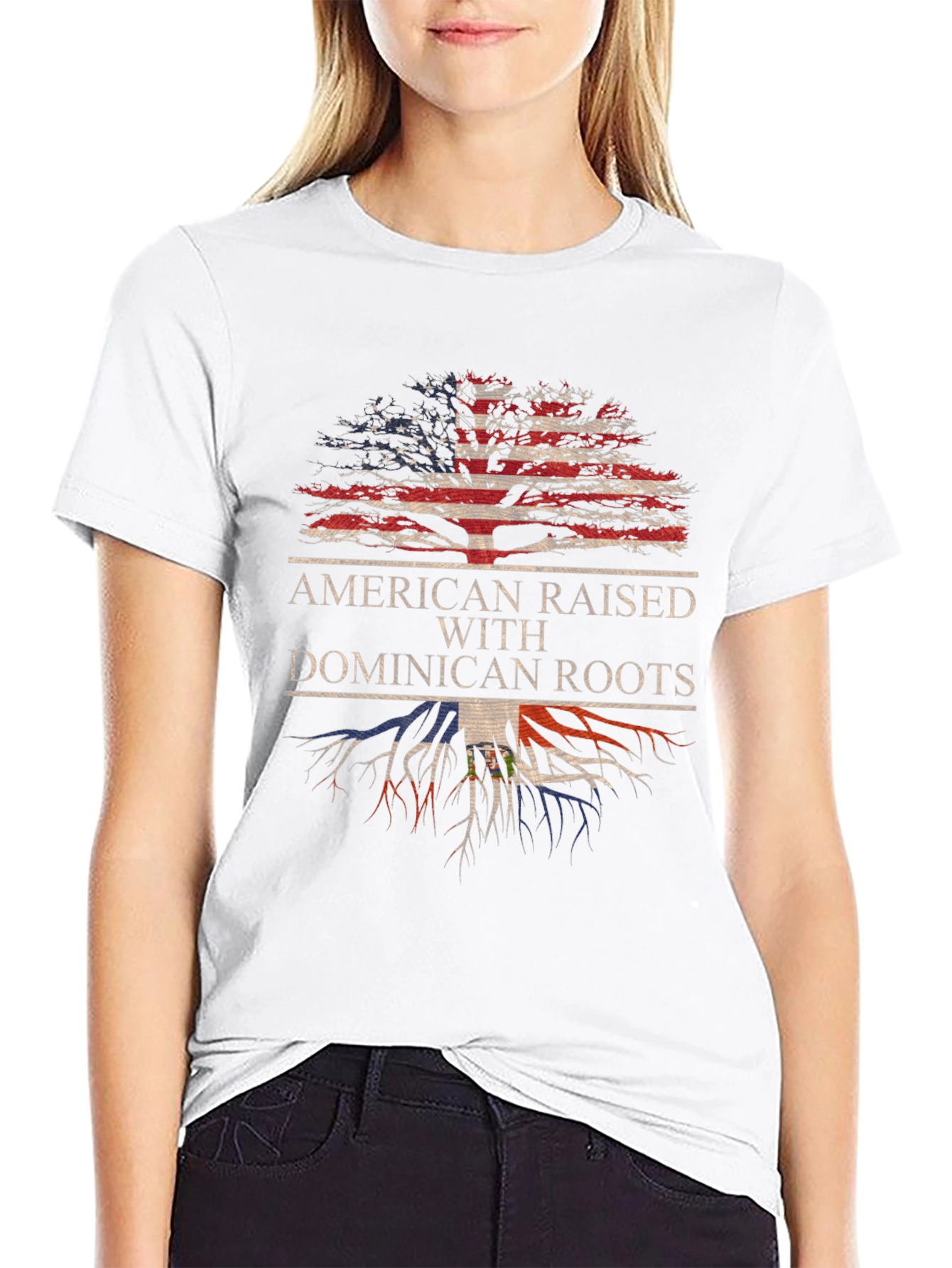 American Raised Dominican Roots Graphic Tee