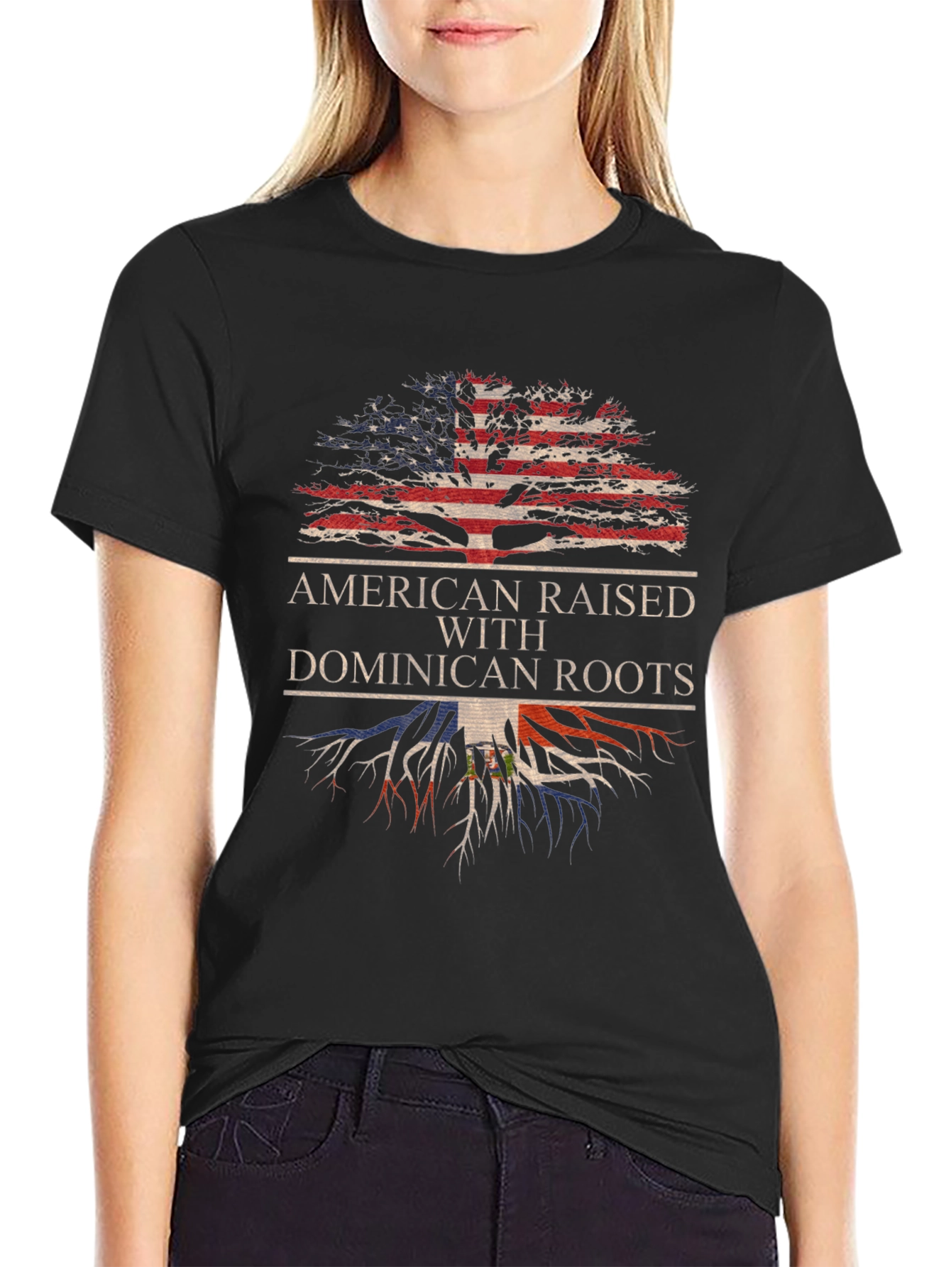 American Raised Dominican Roots Graphic Tee