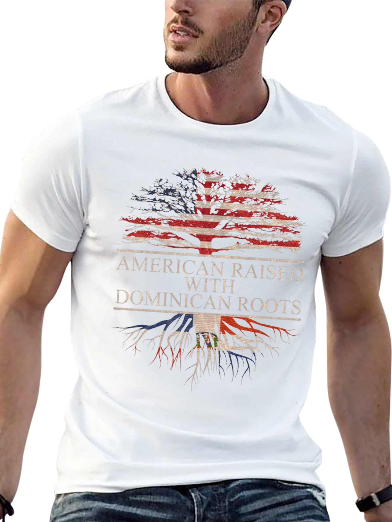 American Raised Dominican Roots Graphic Tee