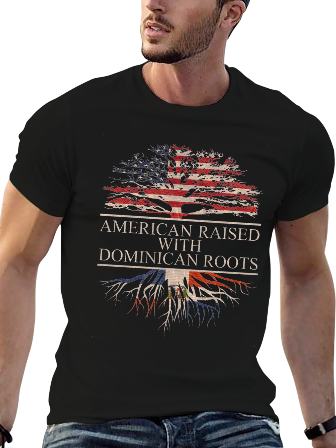 American Raised Dominican Roots Graphic Tee