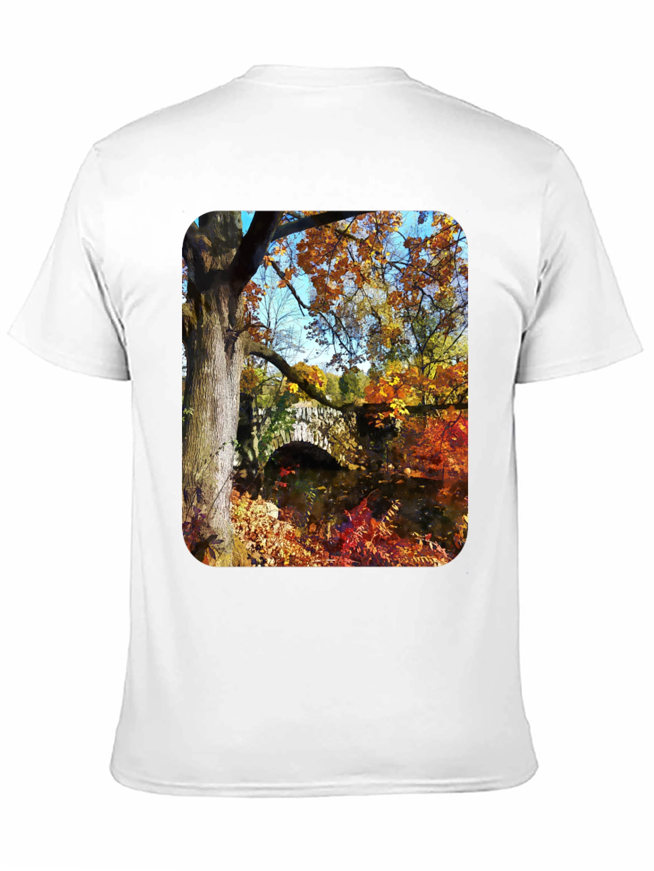 Autumn Bridge T-Shirt - Nature Lovers Tee