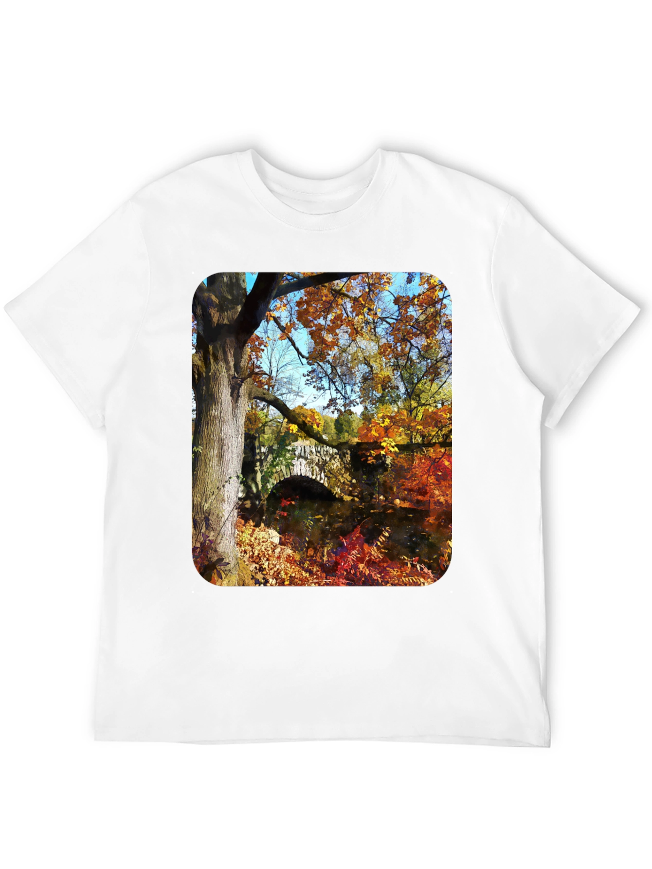 Autumn Bridge T-Shirt - Nature Lovers Tee