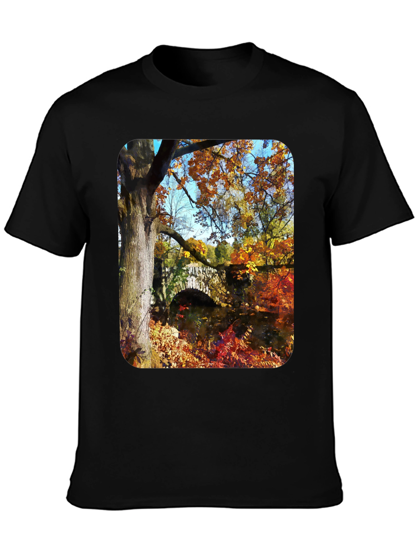 Autumn Bridge T-Shirt - Nature Lovers Tee