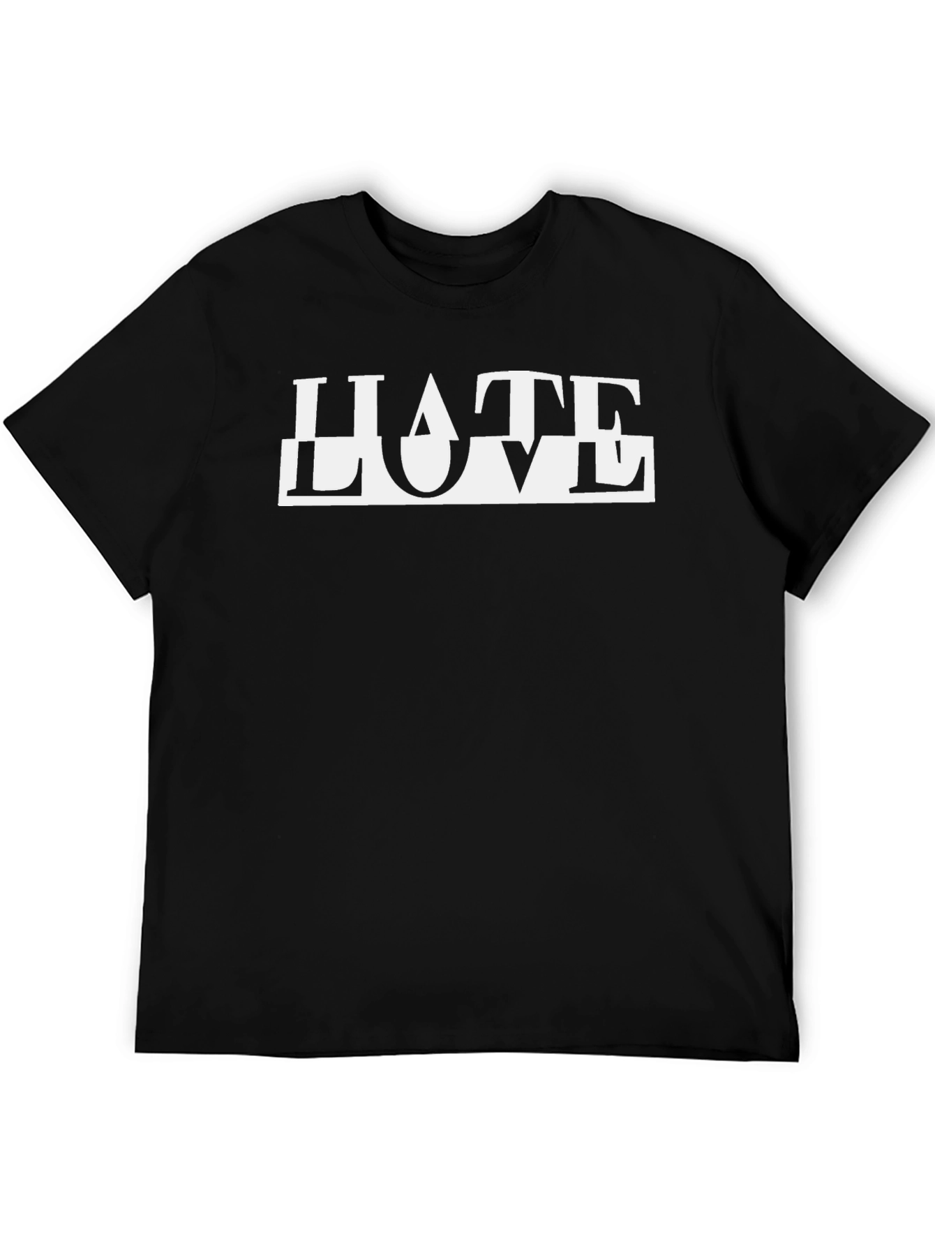 HATE LOVE Graphic Tee - Black T-Shirt