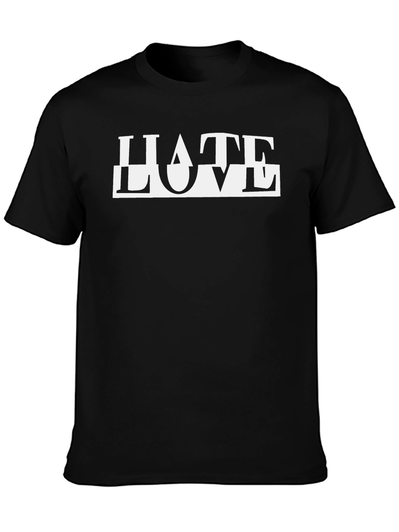 HATE LOVE Graphic Tee - Black T-Shirt