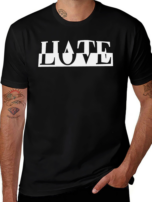 HATE LOVE Graphic Tee - Black T-Shirt