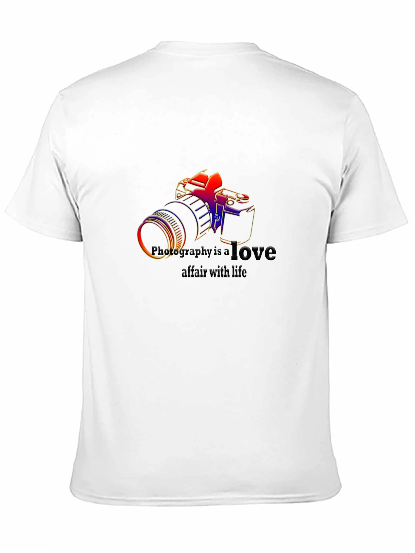 Photography is Love Mens Black Graphic T-Shirt