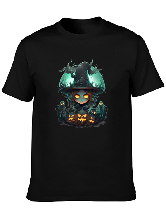Witch & Jack-o-lantern T-Shirt Halloween