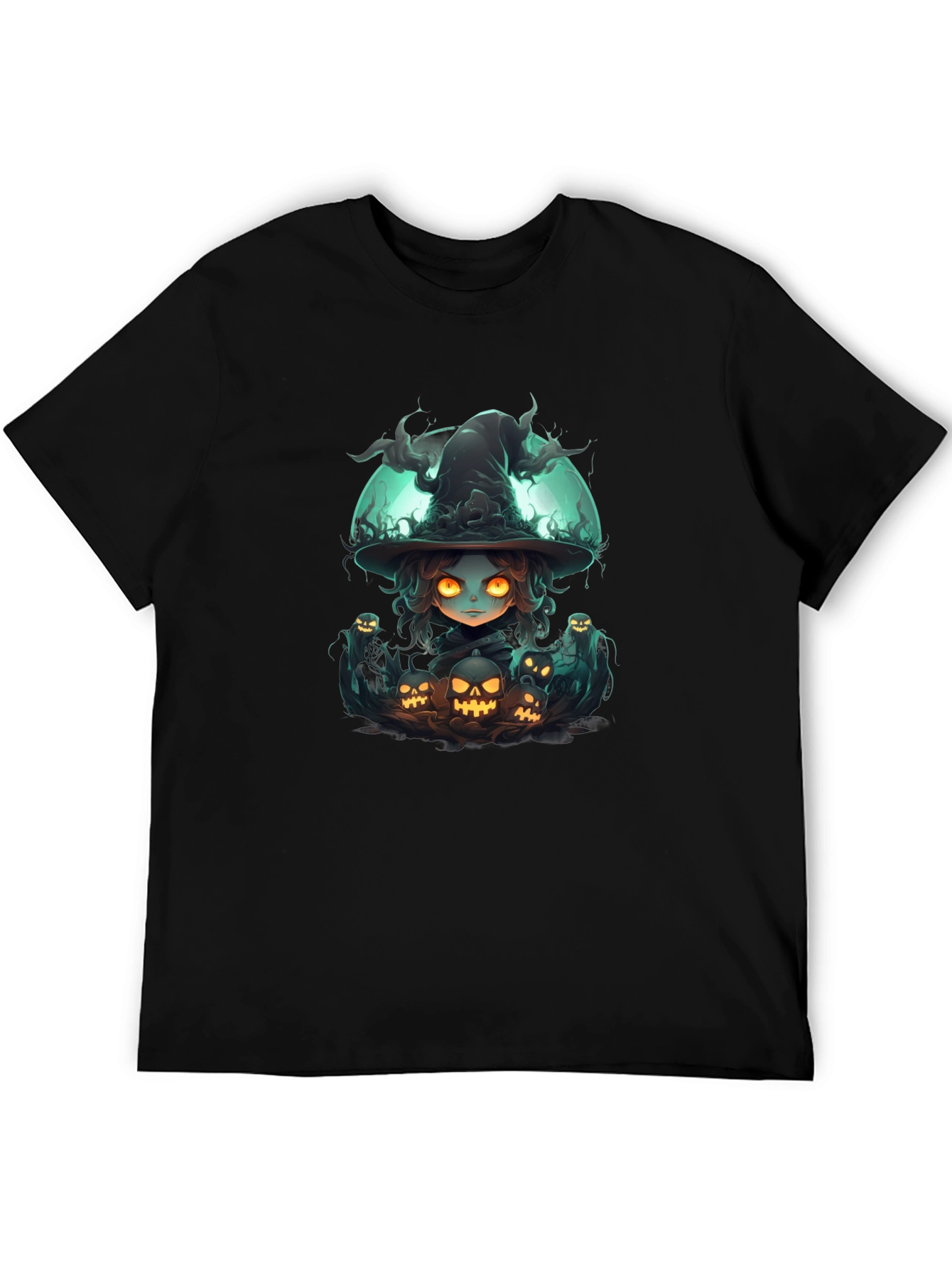 Witch & Jack-o-lantern T-Shirt Halloween