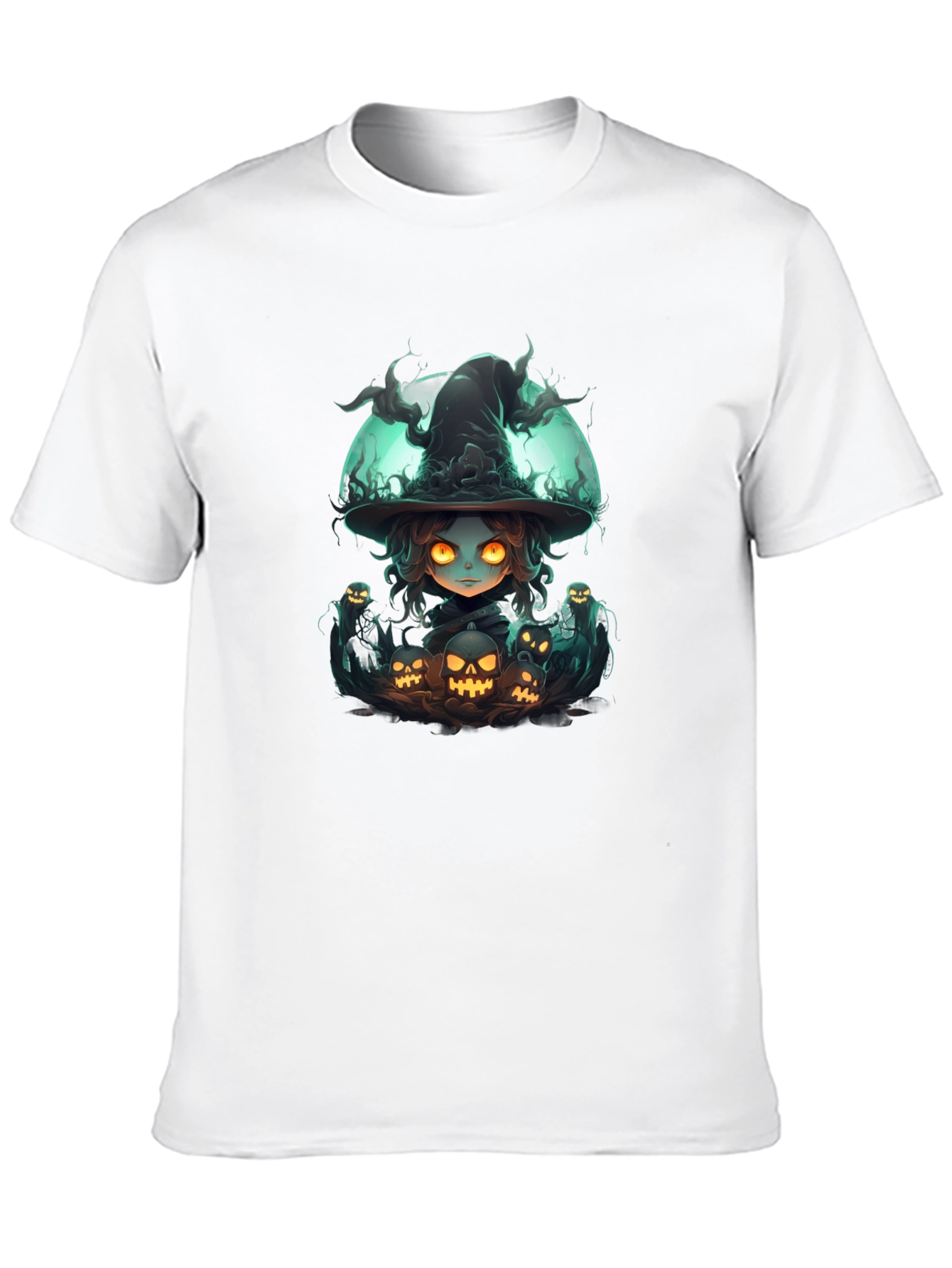 Witch & Jack-o-lantern T-Shirt Halloween