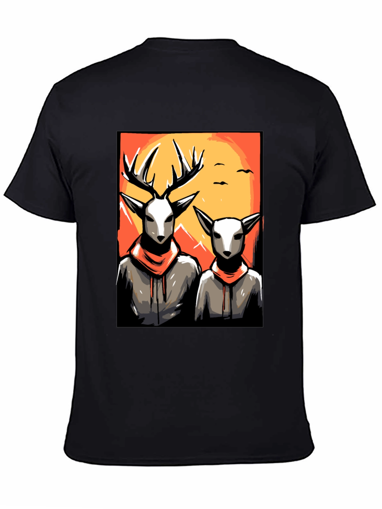 Deer Duo Graphic Tee - Cool Urban Style