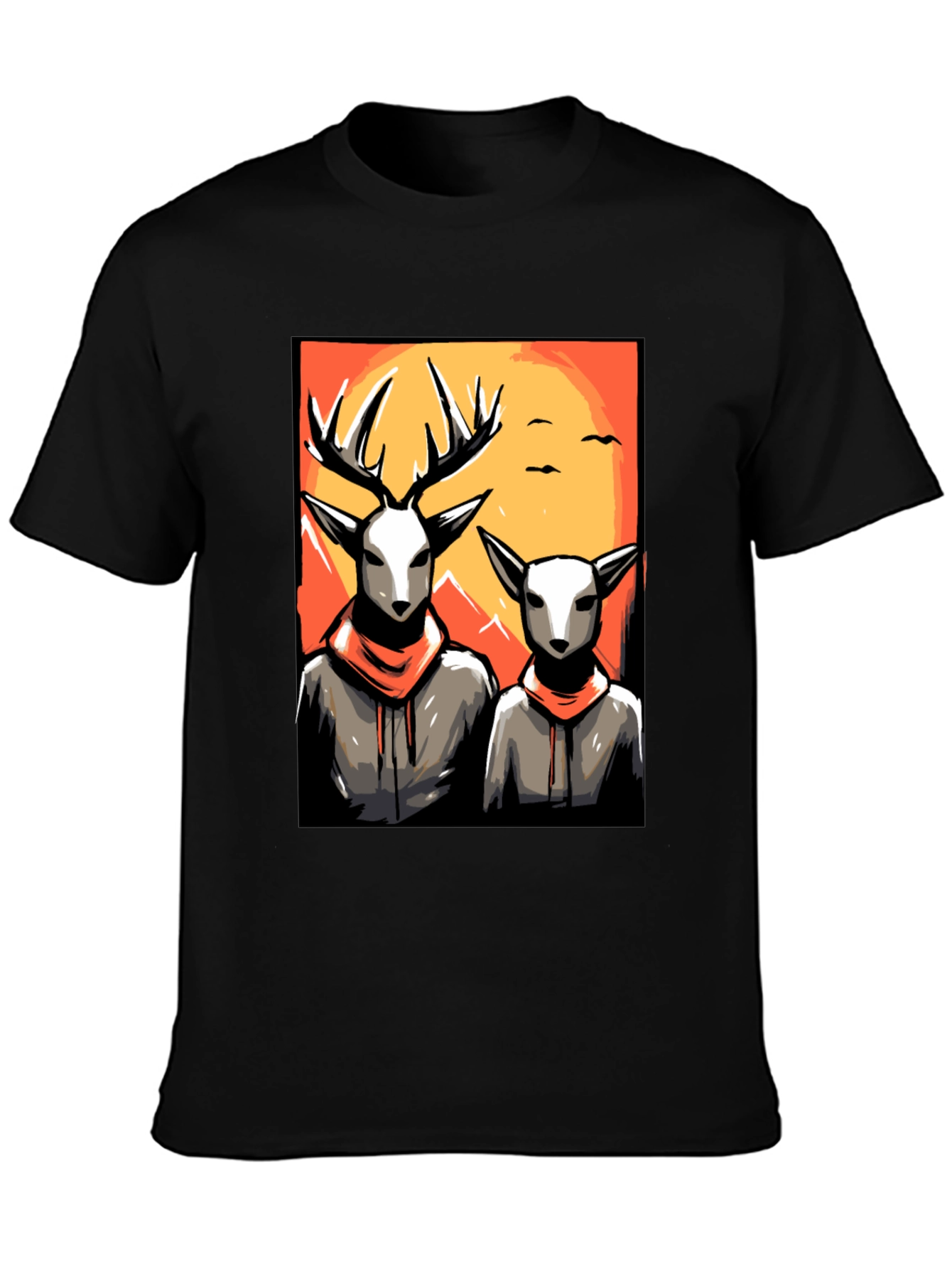 Deer Duo Graphic Tee - Cool Urban Style