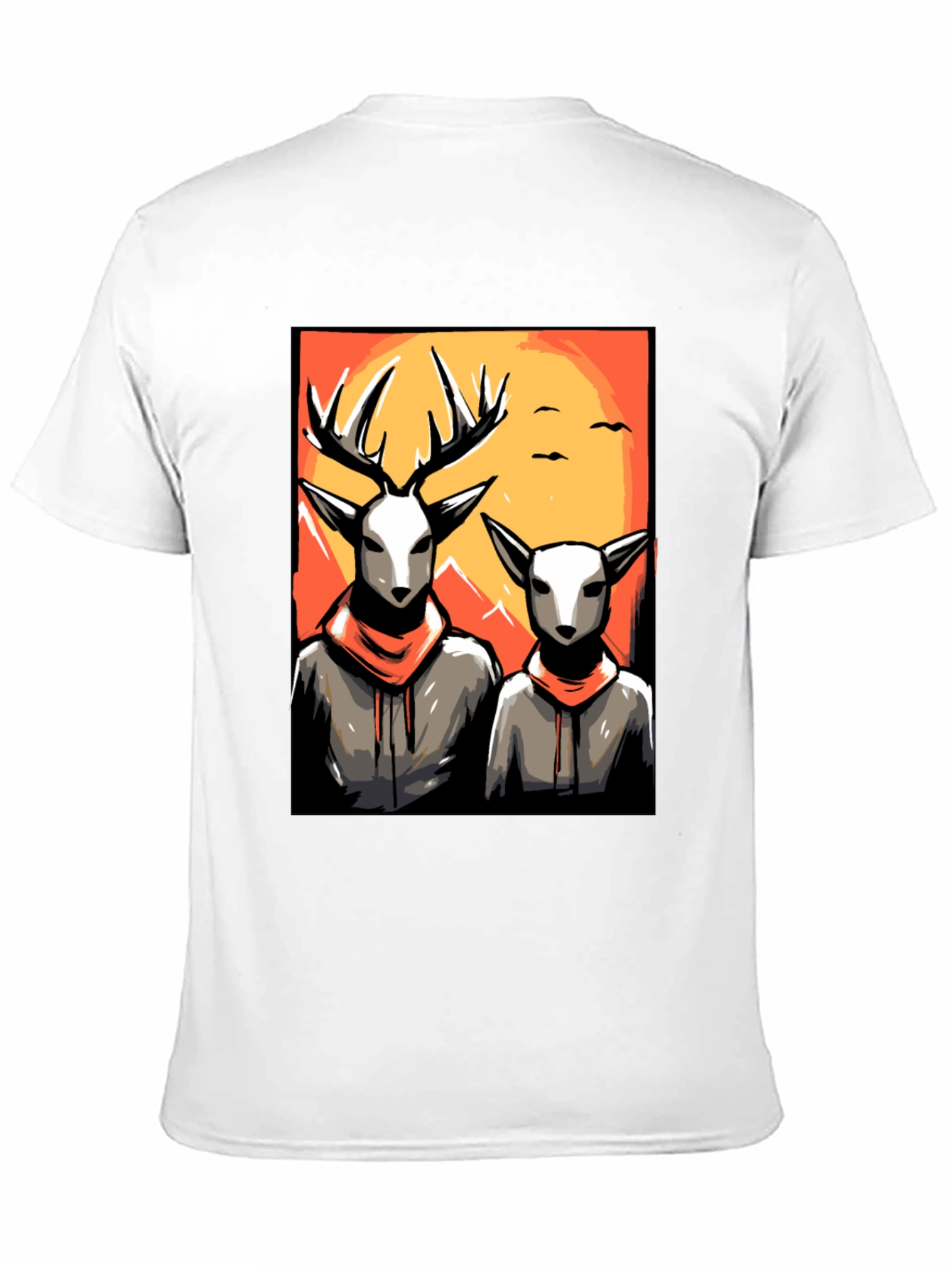 Deer Duo Graphic Tee - Cool Urban Style
