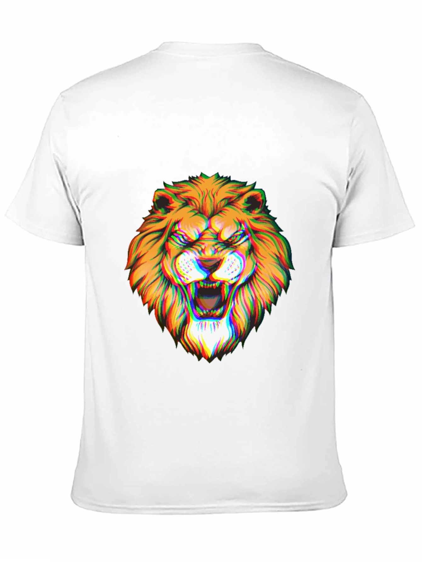 Mens Black Graphic Lion T-Shirt