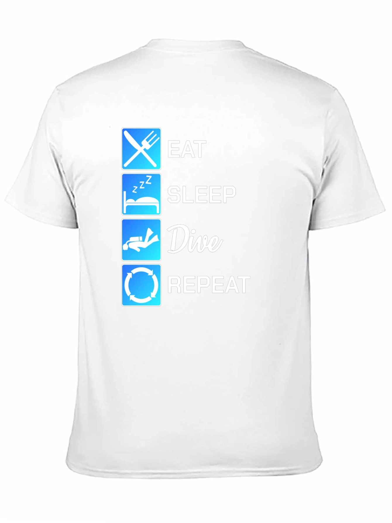 Eat Sleep Dive Repeat Black T-Shirt