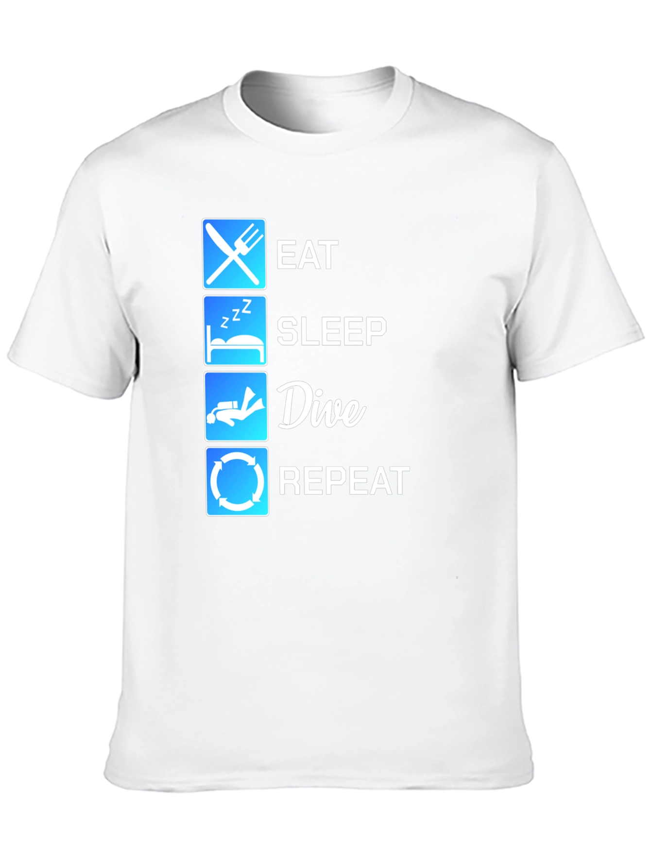 Eat Sleep Dive Repeat Black T-Shirt