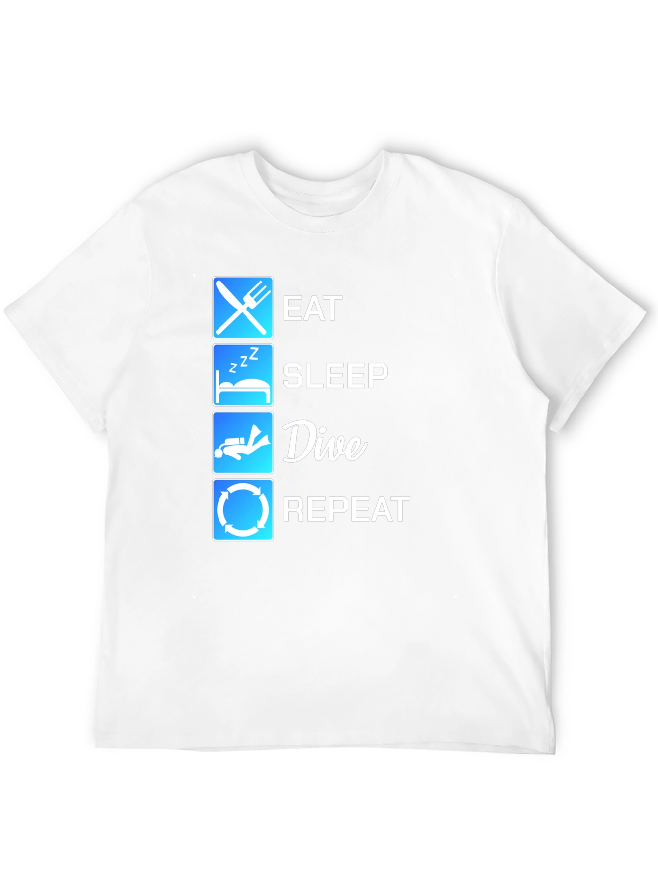 Eat Sleep Dive Repeat Black T-Shirt