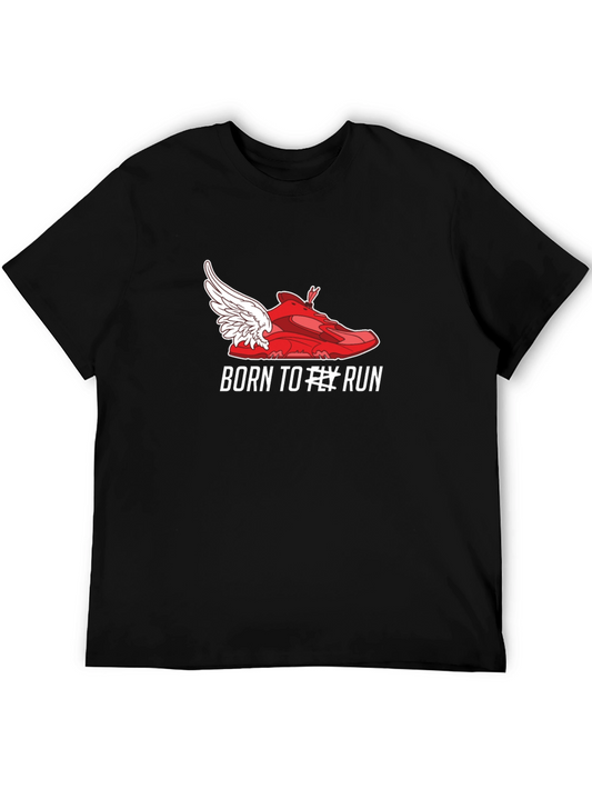Born to Fly Run Graphic Tee - Black