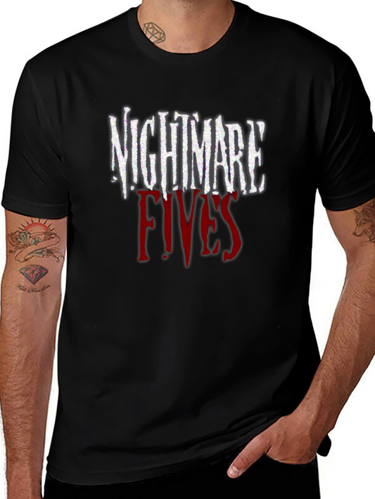 Nightmare Fives Graphic Tee - Dark Horror Style
