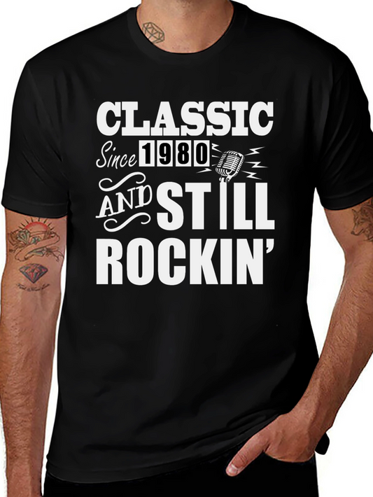 Classic Since 1980 Graphic Tee - Retro Rocker T-Shirt