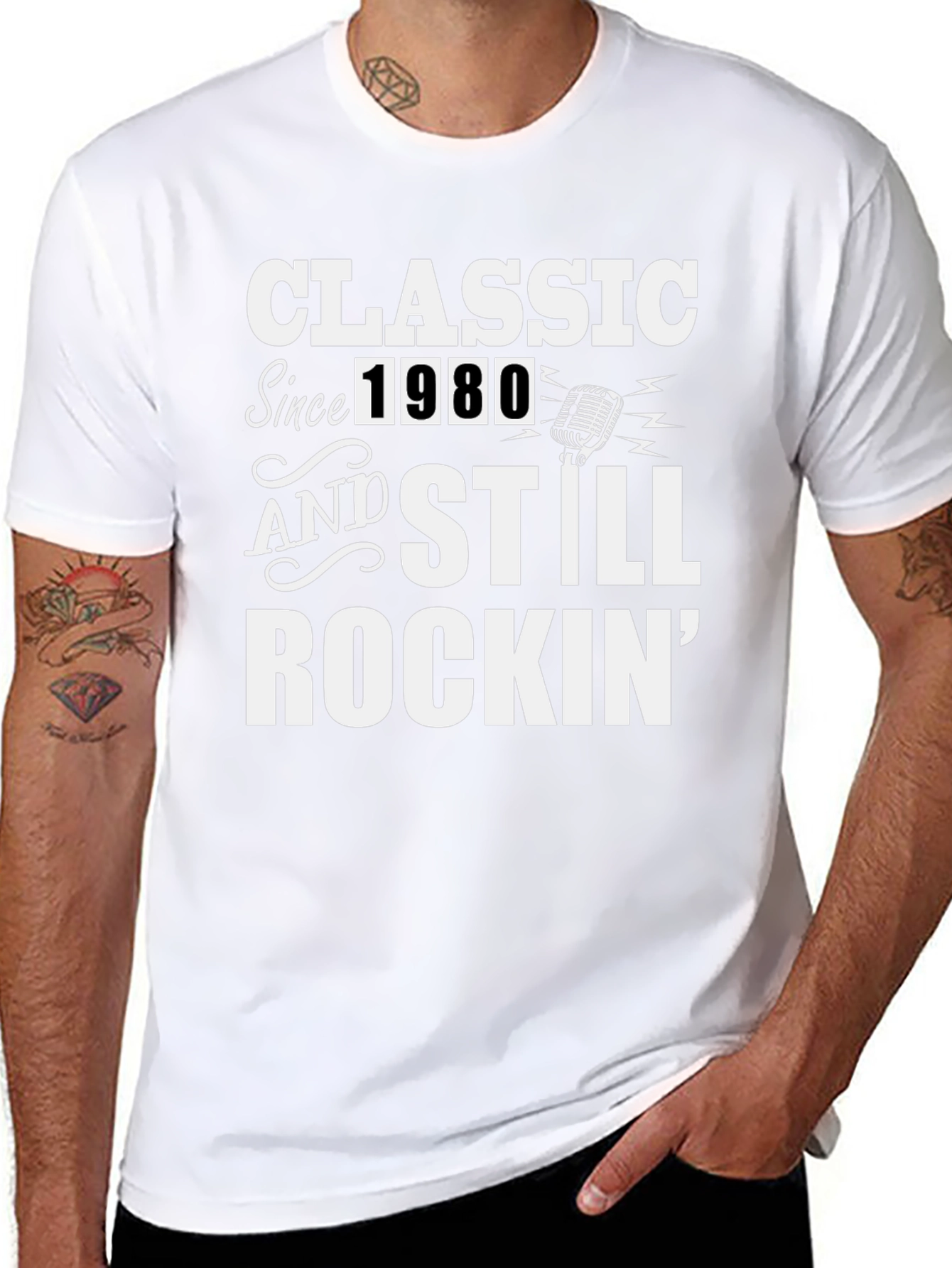 Classic Since 1980 Graphic Tee - Retro Rocker T-Shirt