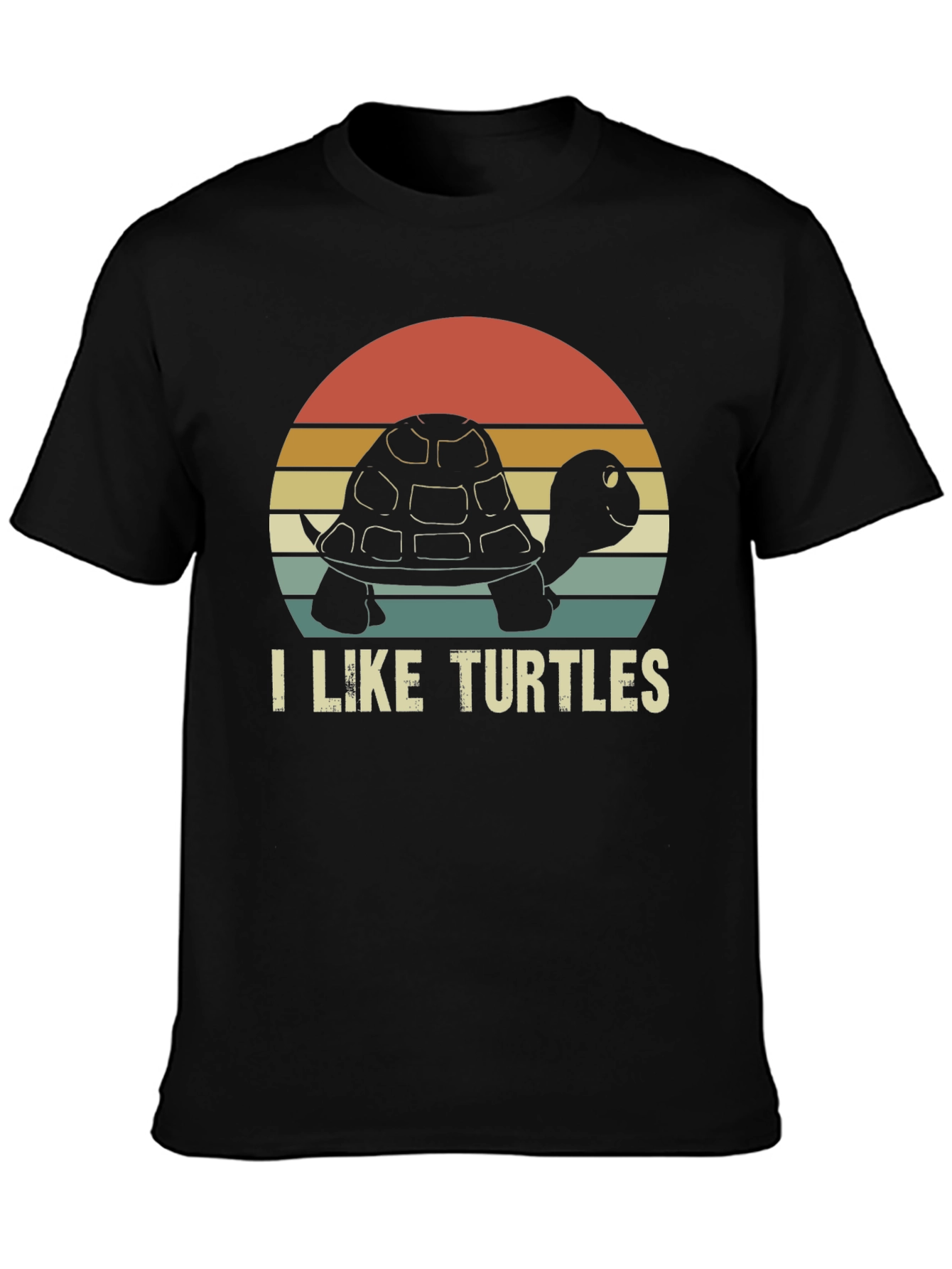 I Like Turtles Retro Graphic T-Shirt