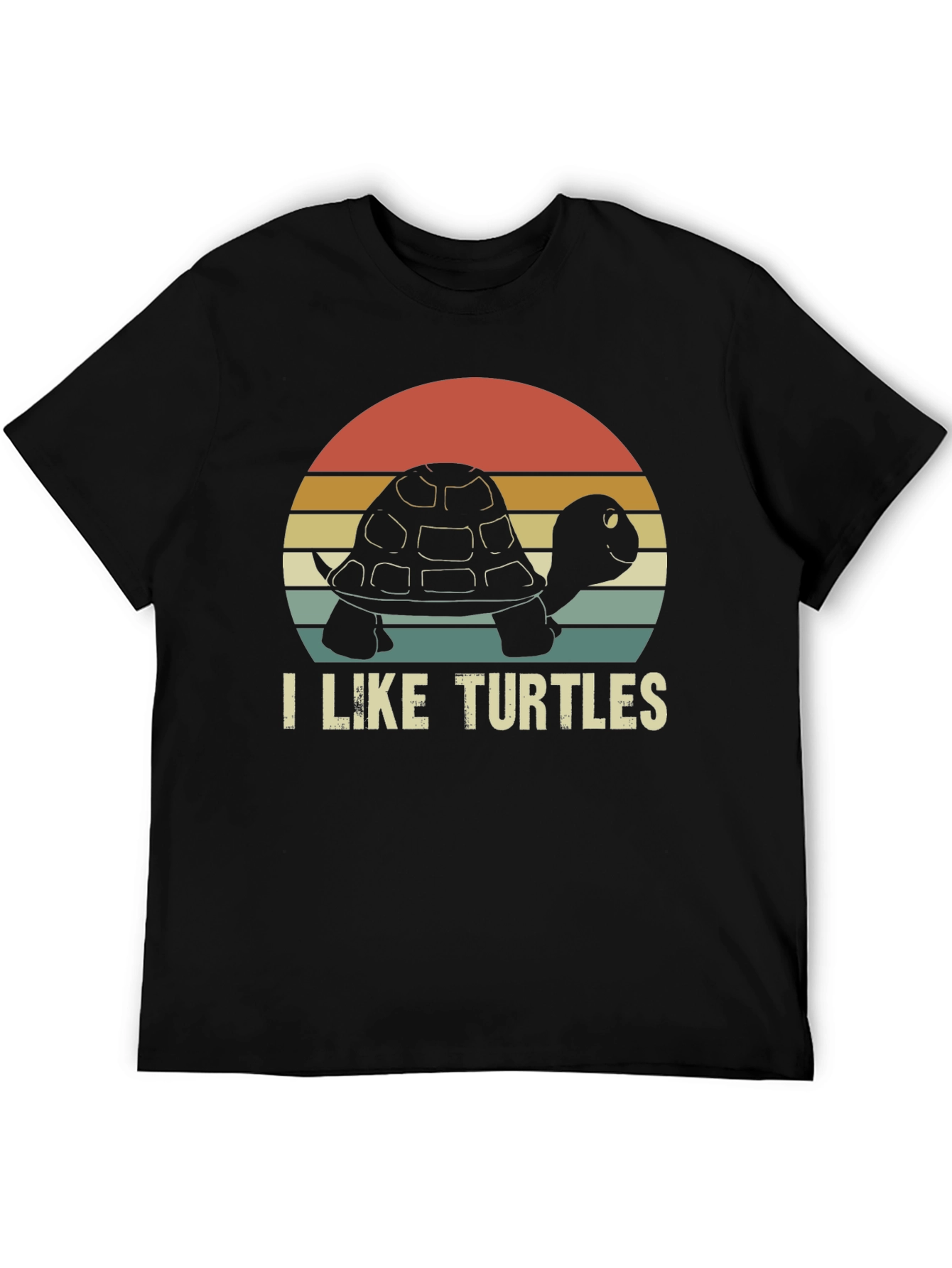 I Like Turtles Retro Graphic T-Shirt