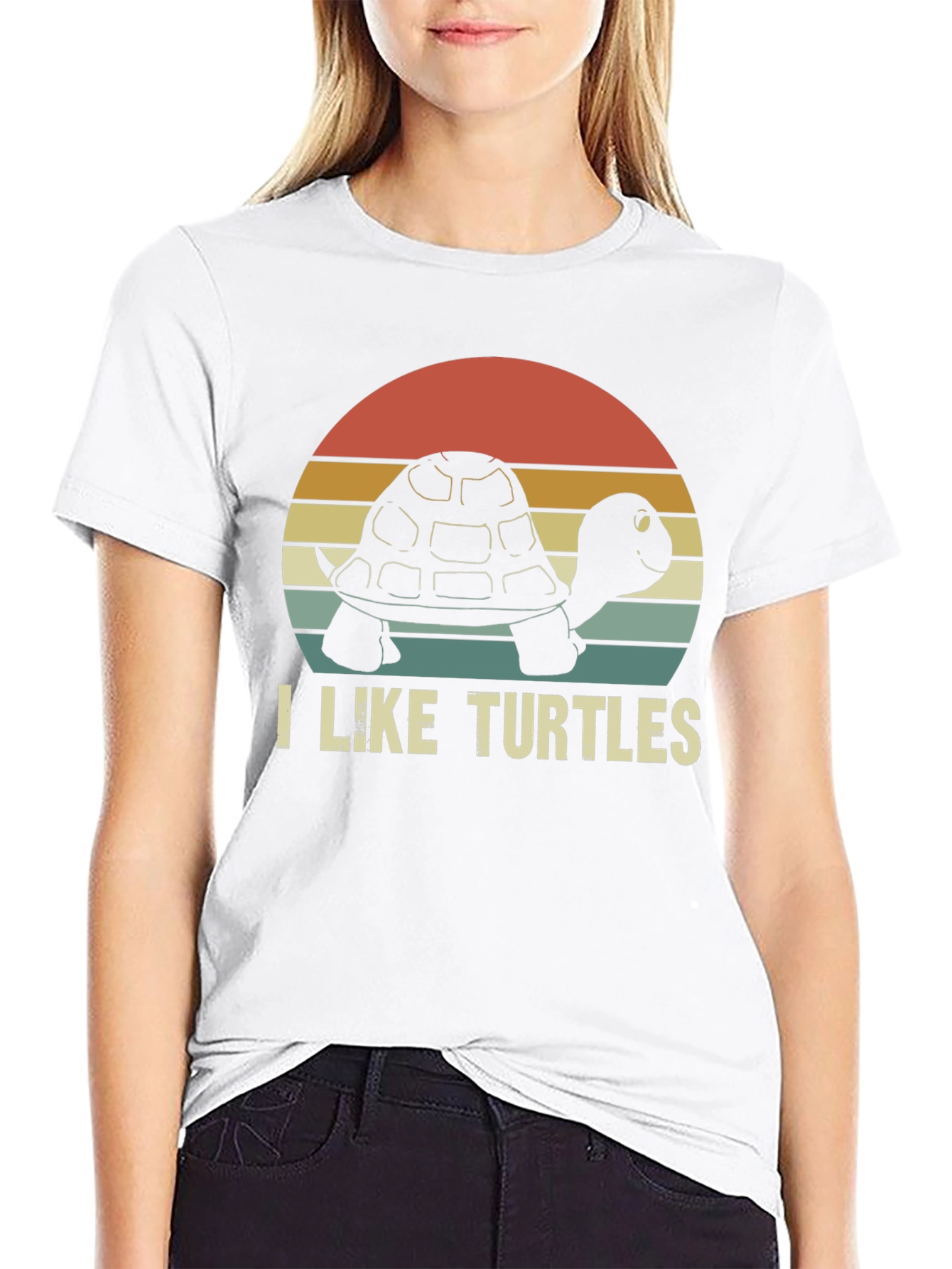 I Like Turtles Retro Graphic T-Shirt
