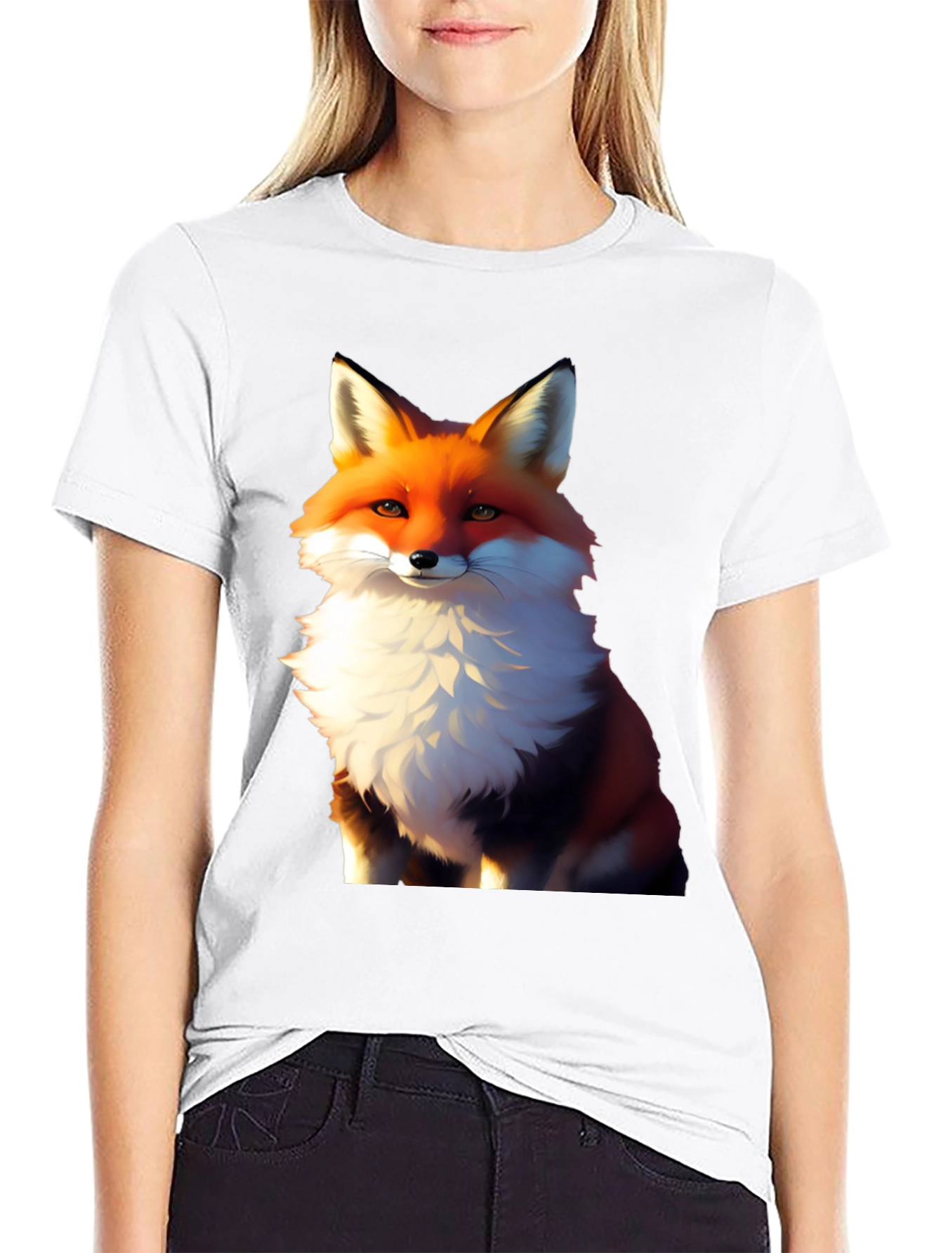 Fox Graphic Tee - Stylish Animal Print Shirt